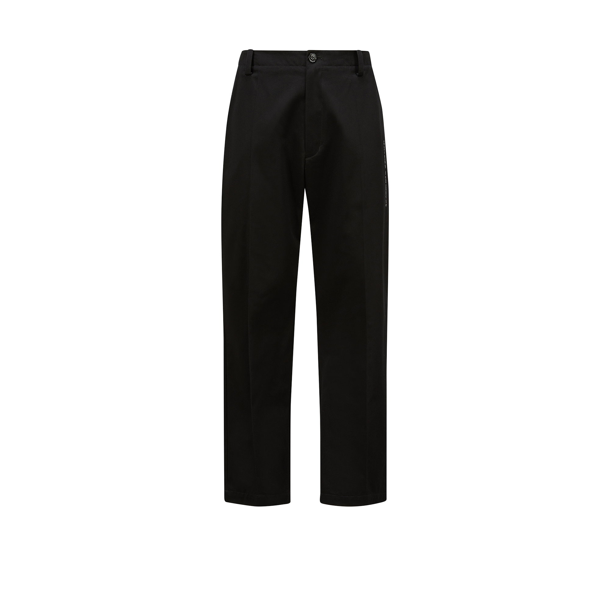 Moncler Cotton Trousers With Back Pockets And Belt Loops In Black