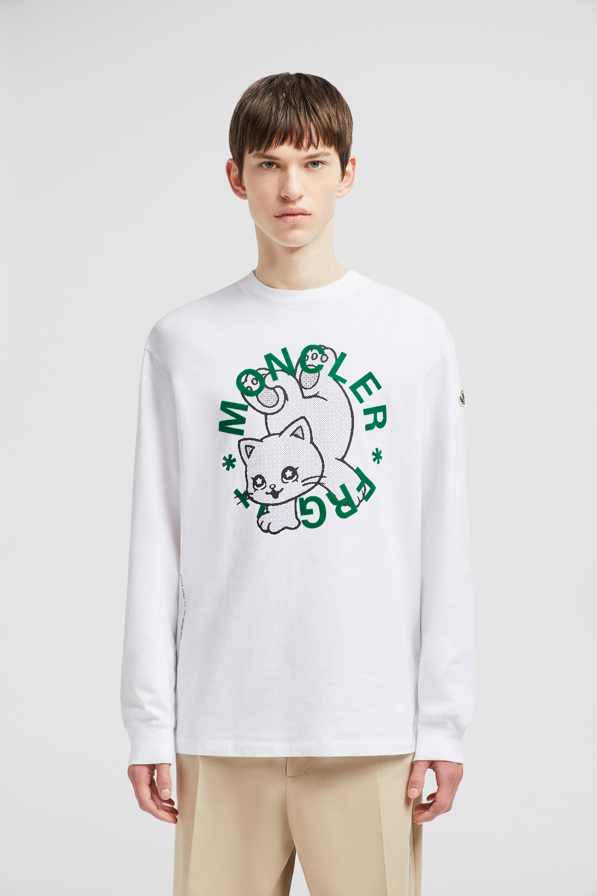 ホワイト Moncler x FRGMT ロングスリーブTシャツ : Moncler x