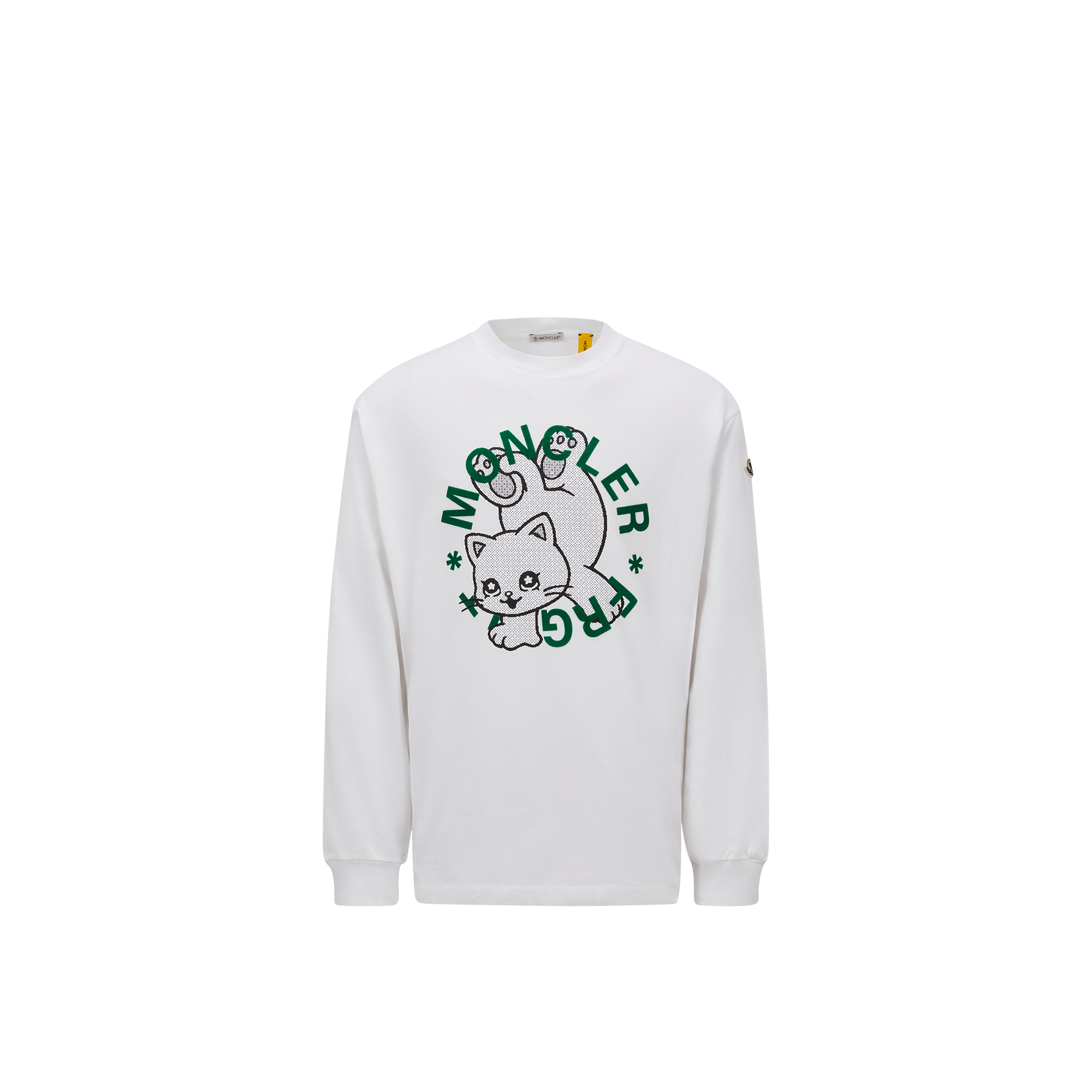 Moncler T-shirt À Manches Longues Et Logo Dessiné X Frgmt In White