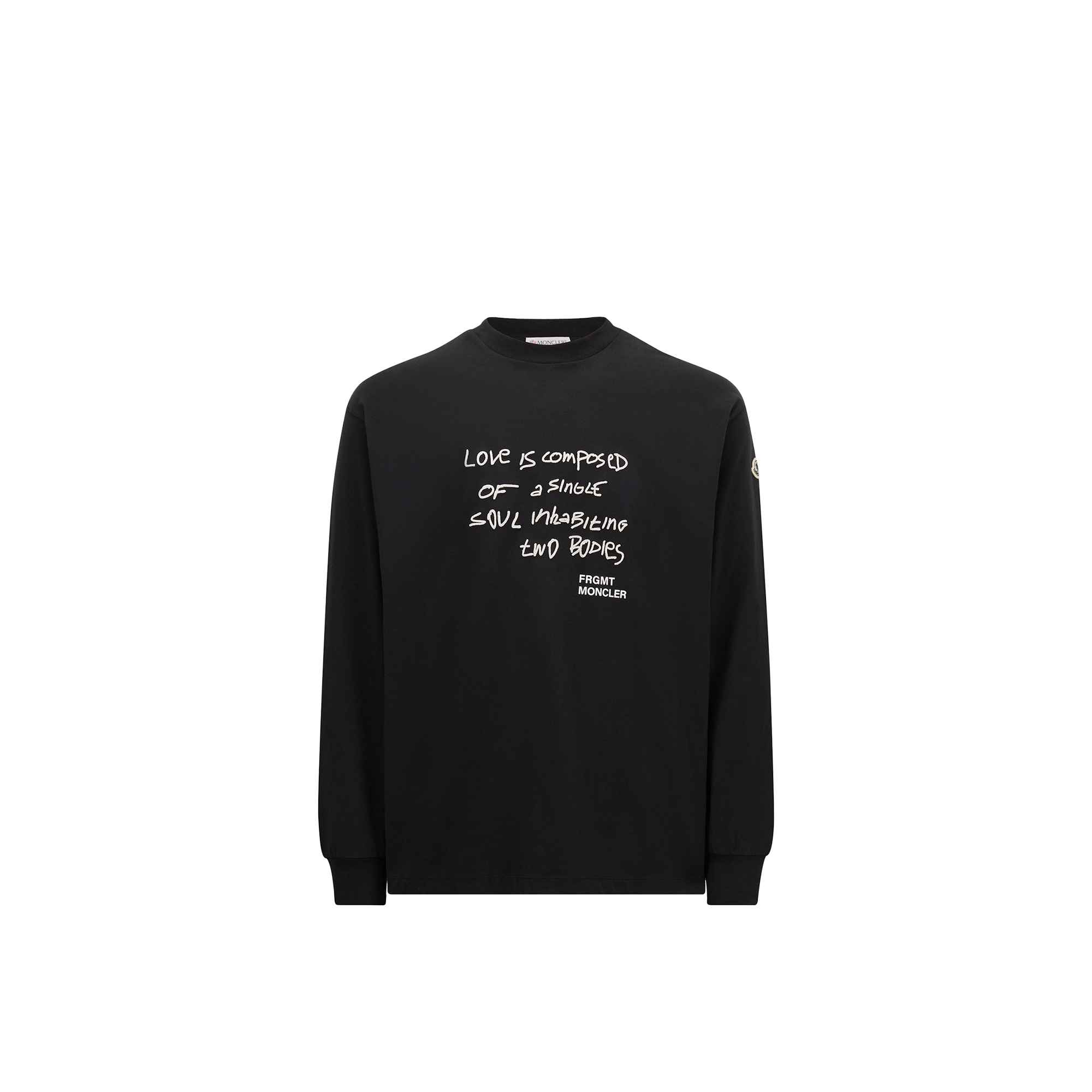 Moncler X Frgmt Embroidered Long Sleeve T-shirt, Men, Black, Size: Xxl In ブラック