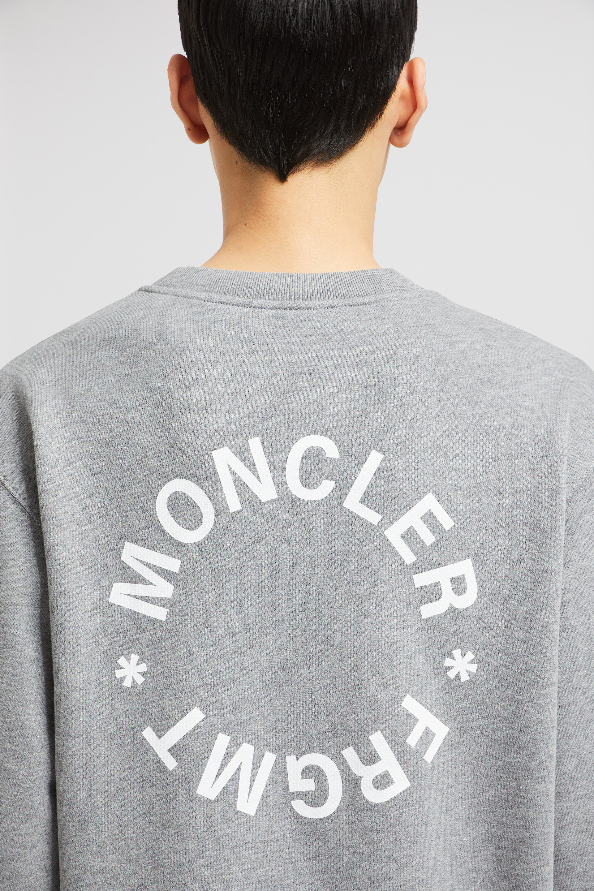 Gray Moncler x FRGMT Maxi Logo Cotton Sweatshirt - Moncler x