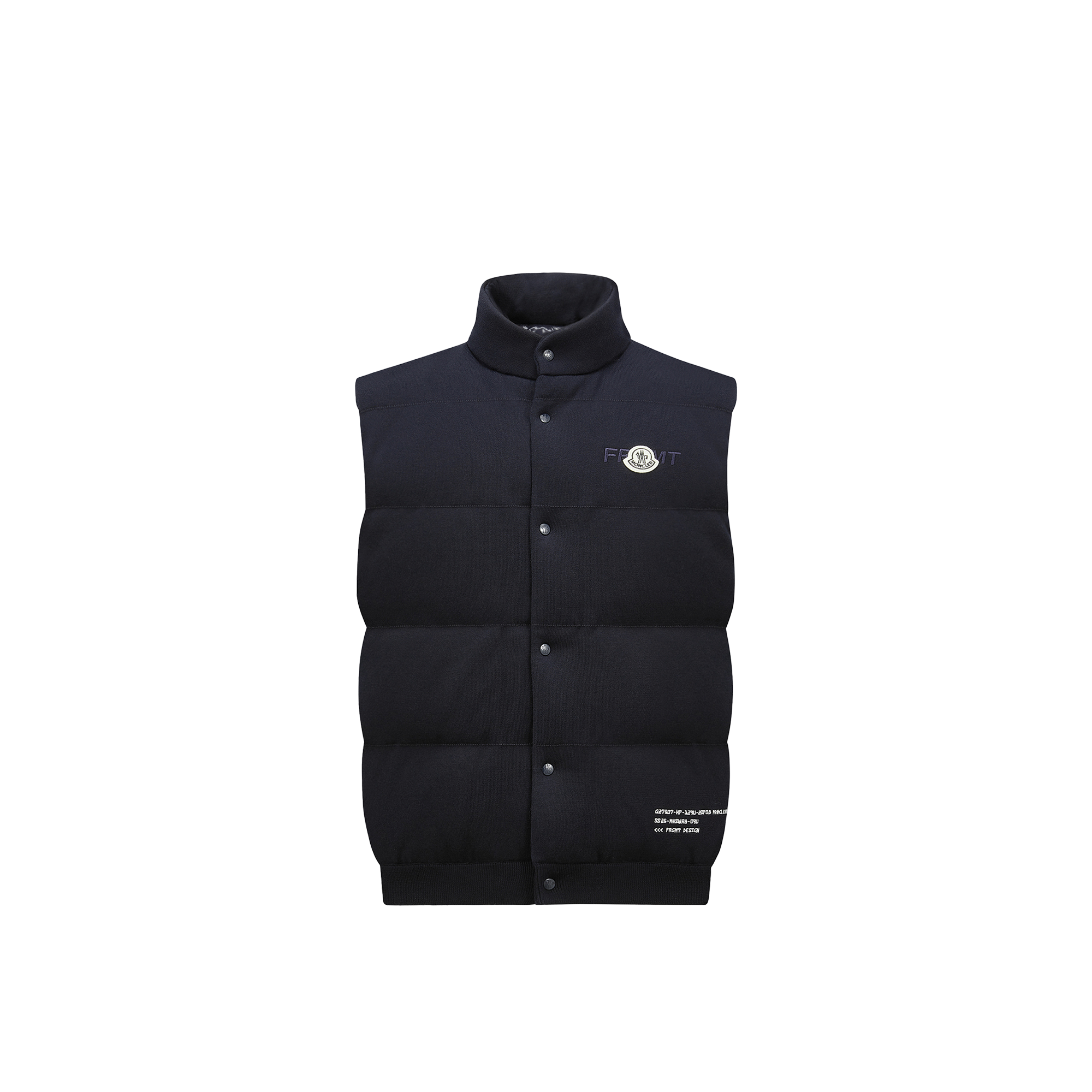 Moncler Men's Button Up Padded Vest In Blue