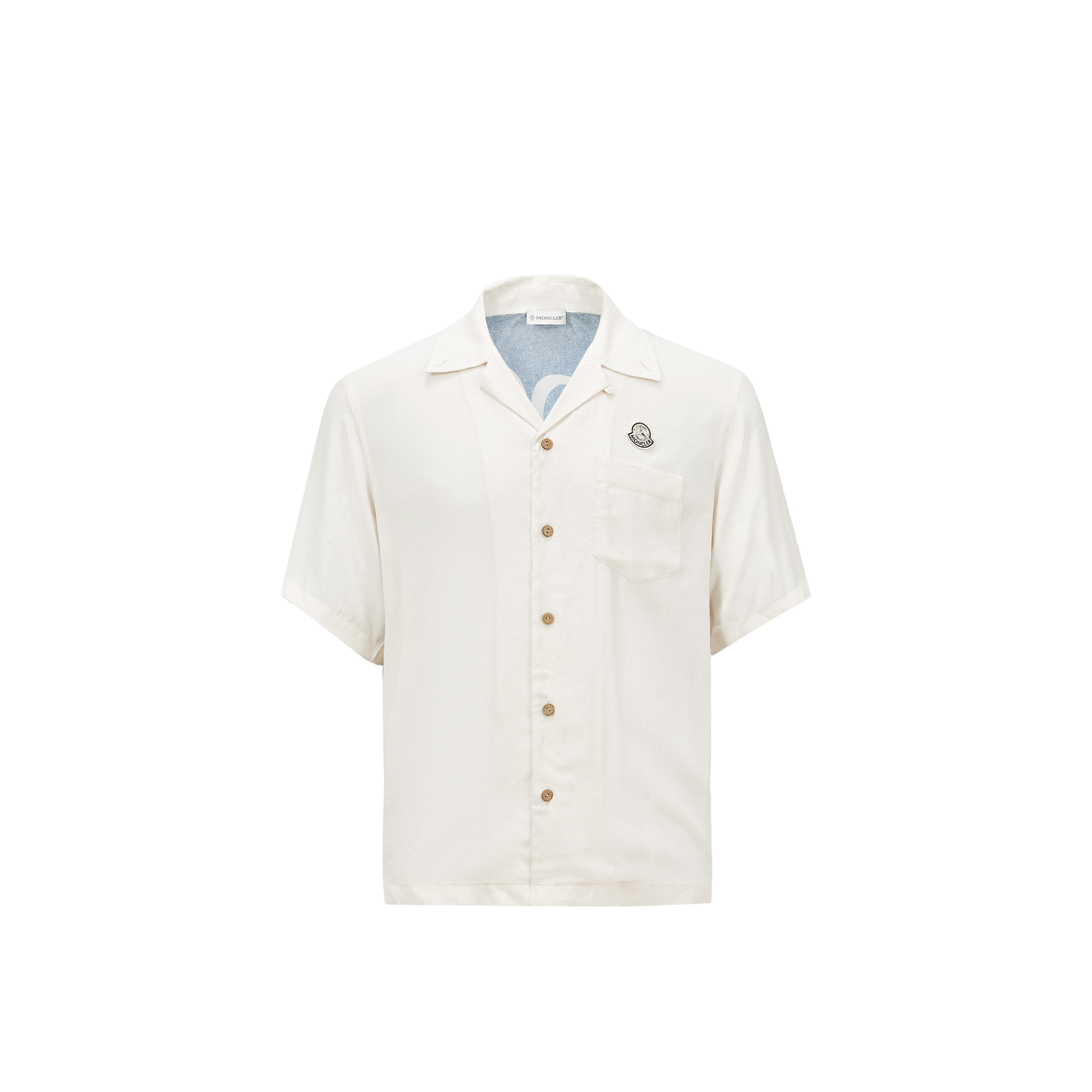 Moncler Genius Moncler X Mercedes-benz By Nigo Print Bowling Shirt In White