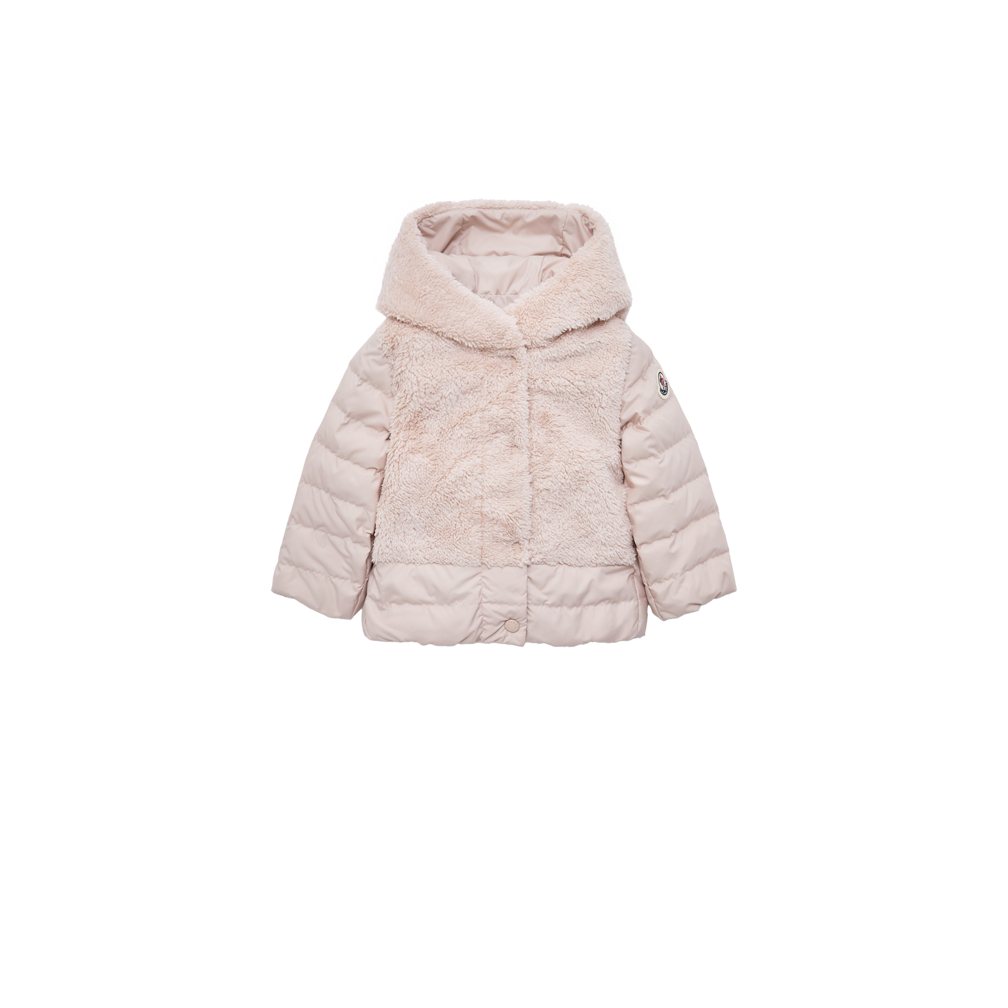 Moncler Doudoune À Capuche En Teddy Jerima In Beige