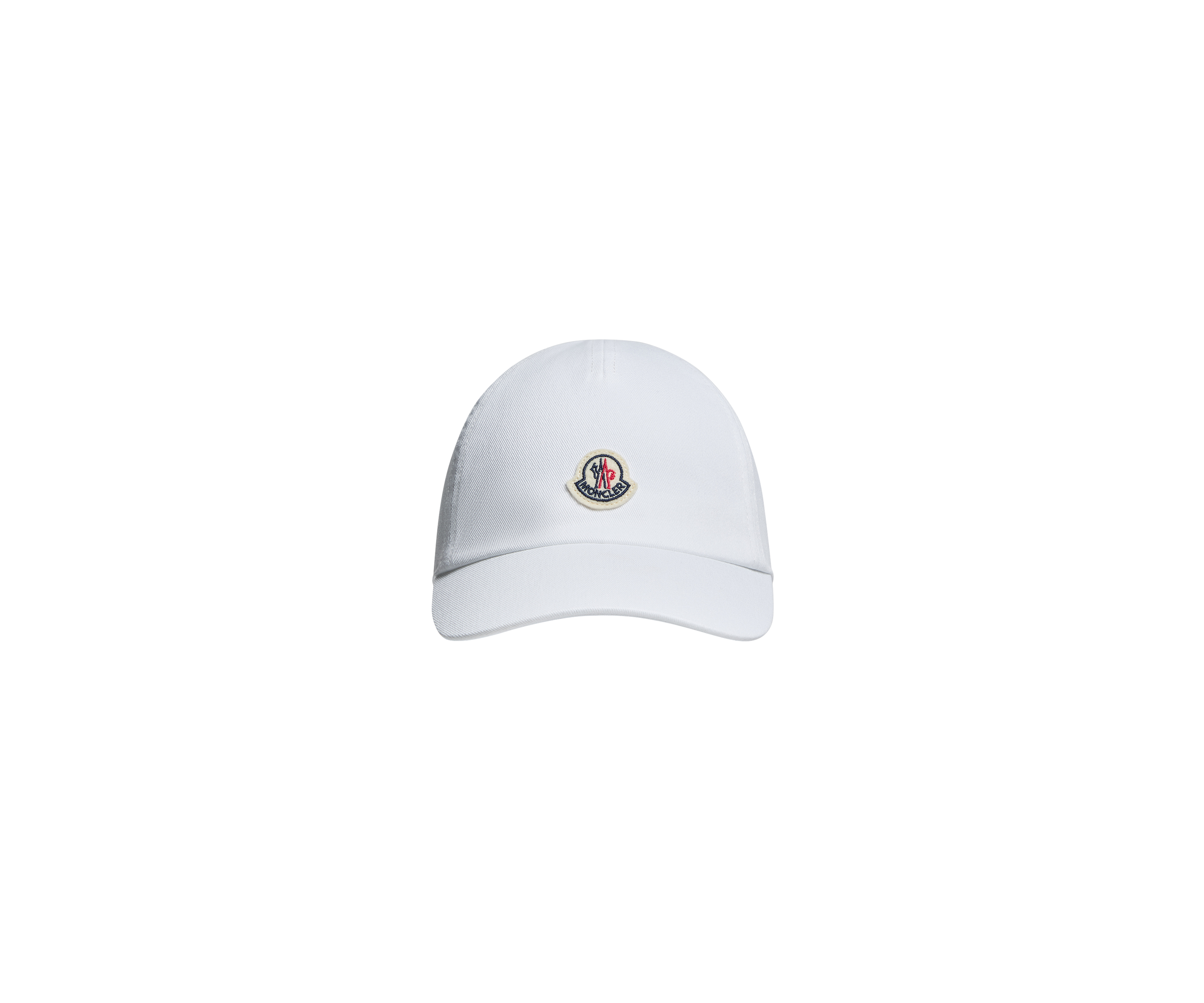 Moncler Casquette En Gabardine De Coton In White