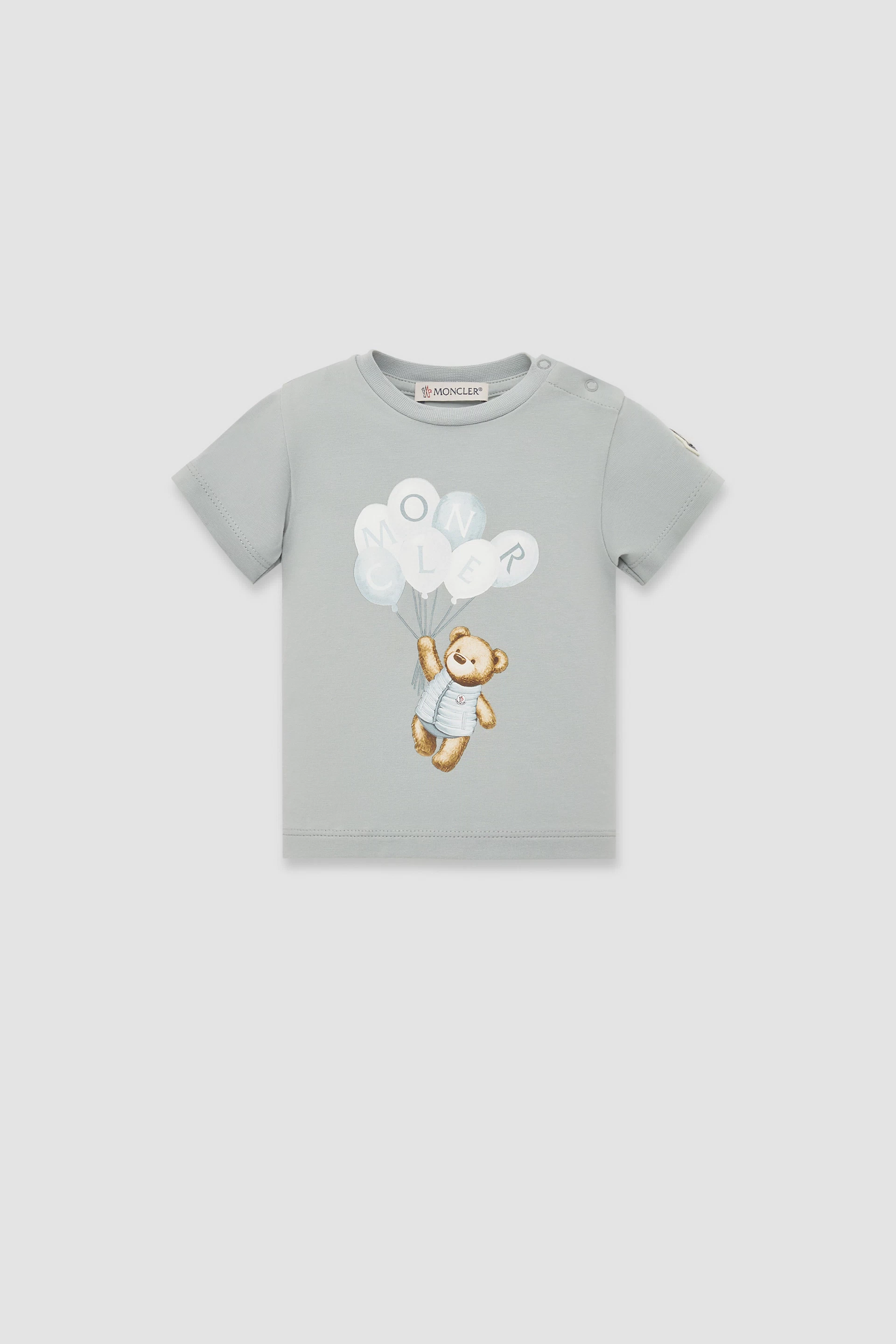 Teddy Bear Motif Cotton T-Shirt