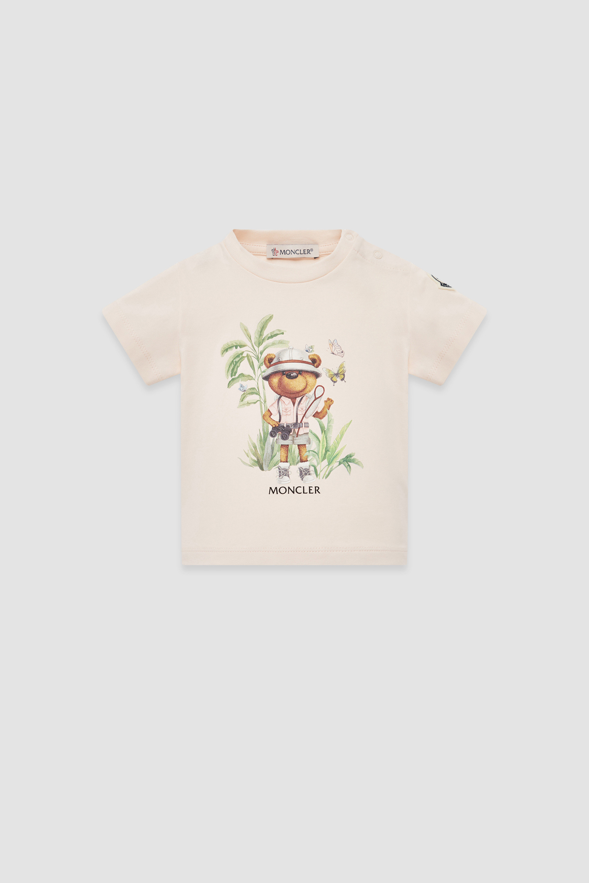 Teddy Bear Motif Cotton T-Shirt