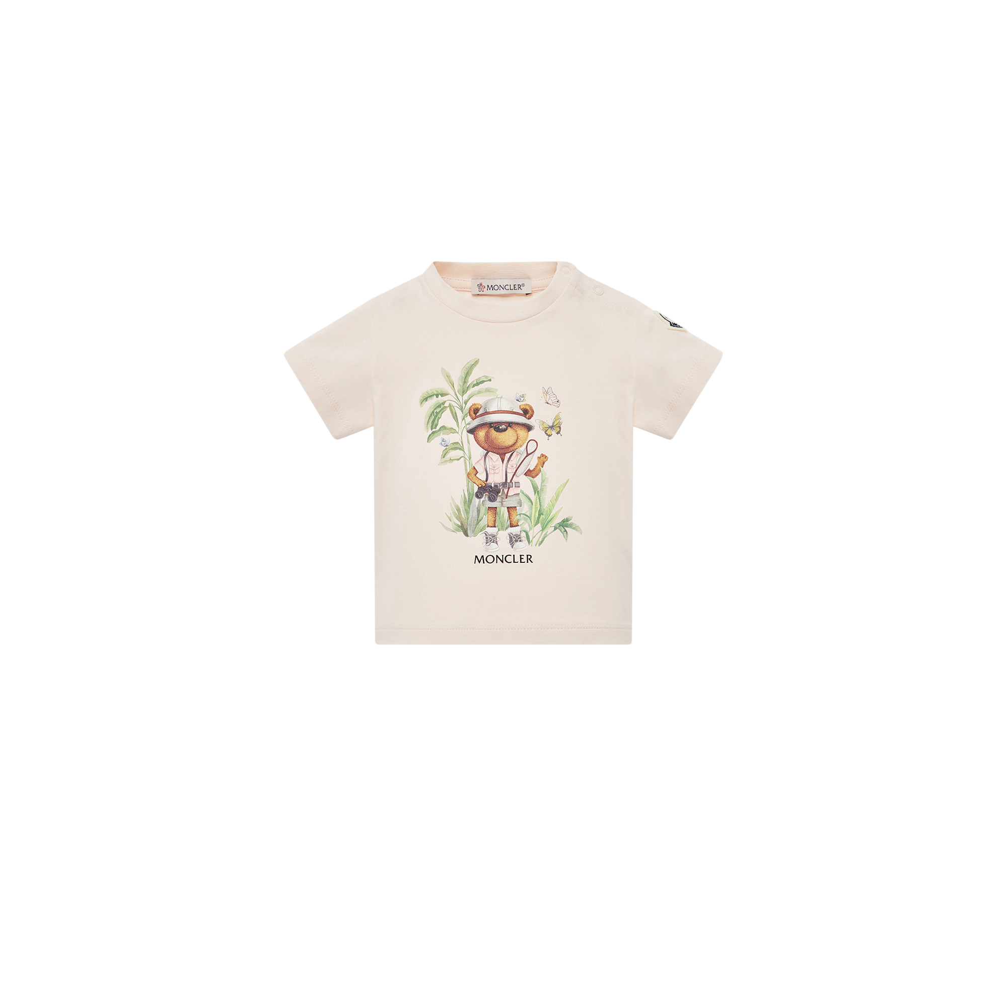 Moncler T-shirt En Coton À Motif Ours En Peluche In Pink