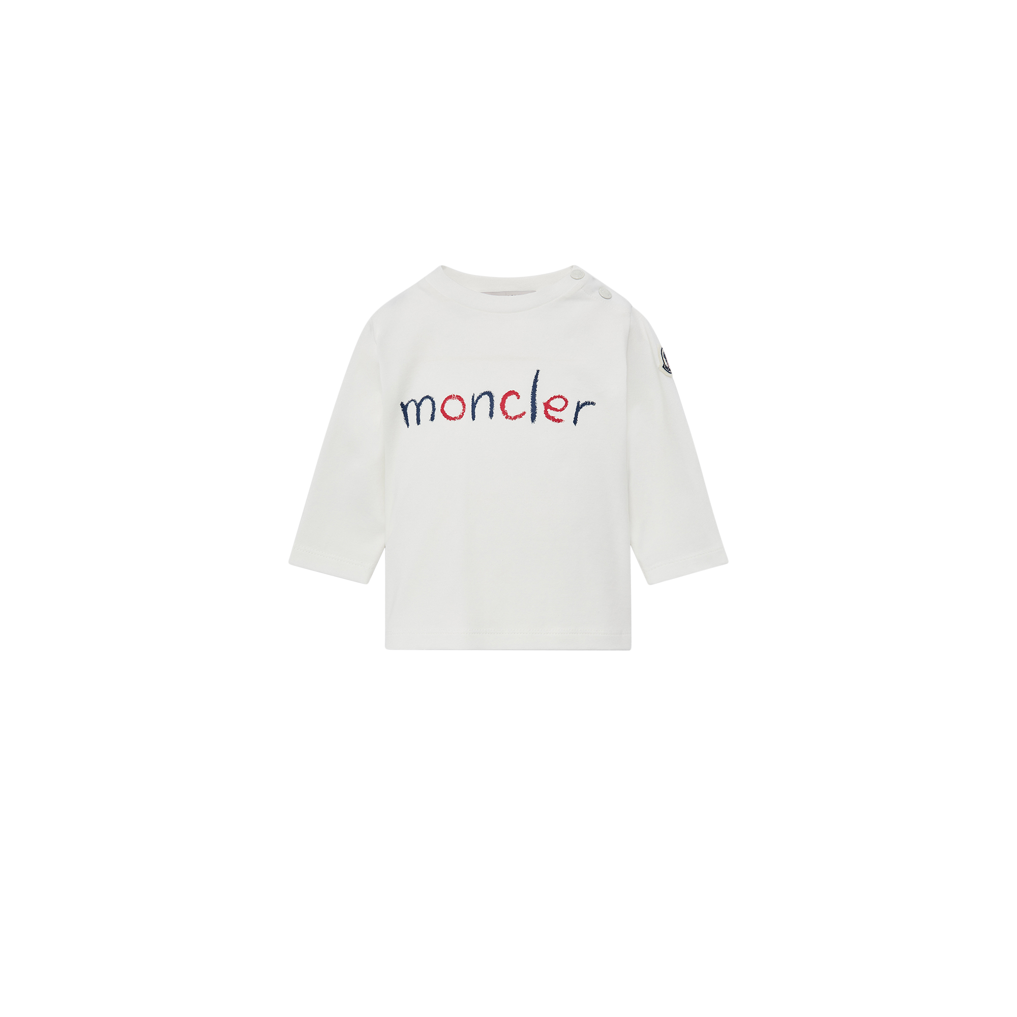 Moncler T-shirt En Coton À Logo Effet Crayonné In White