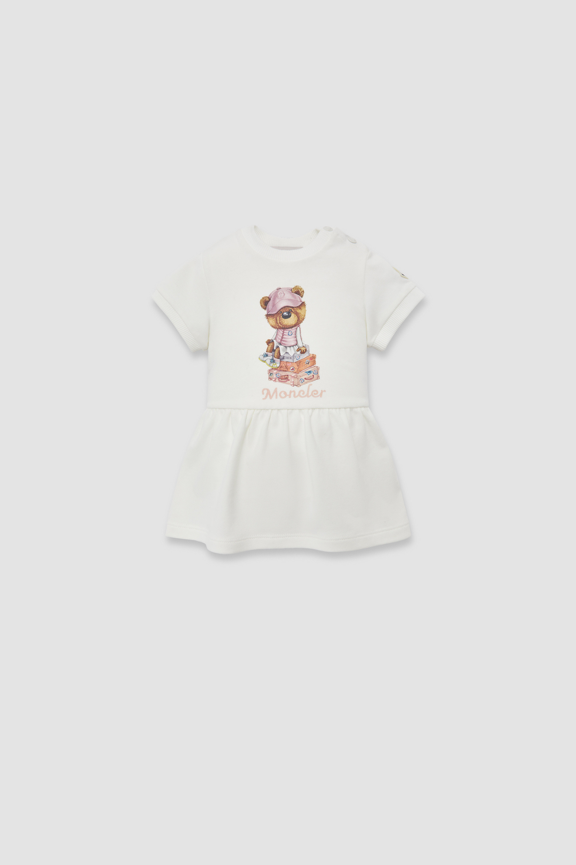 Teddy Bear Motif Cotton Dress