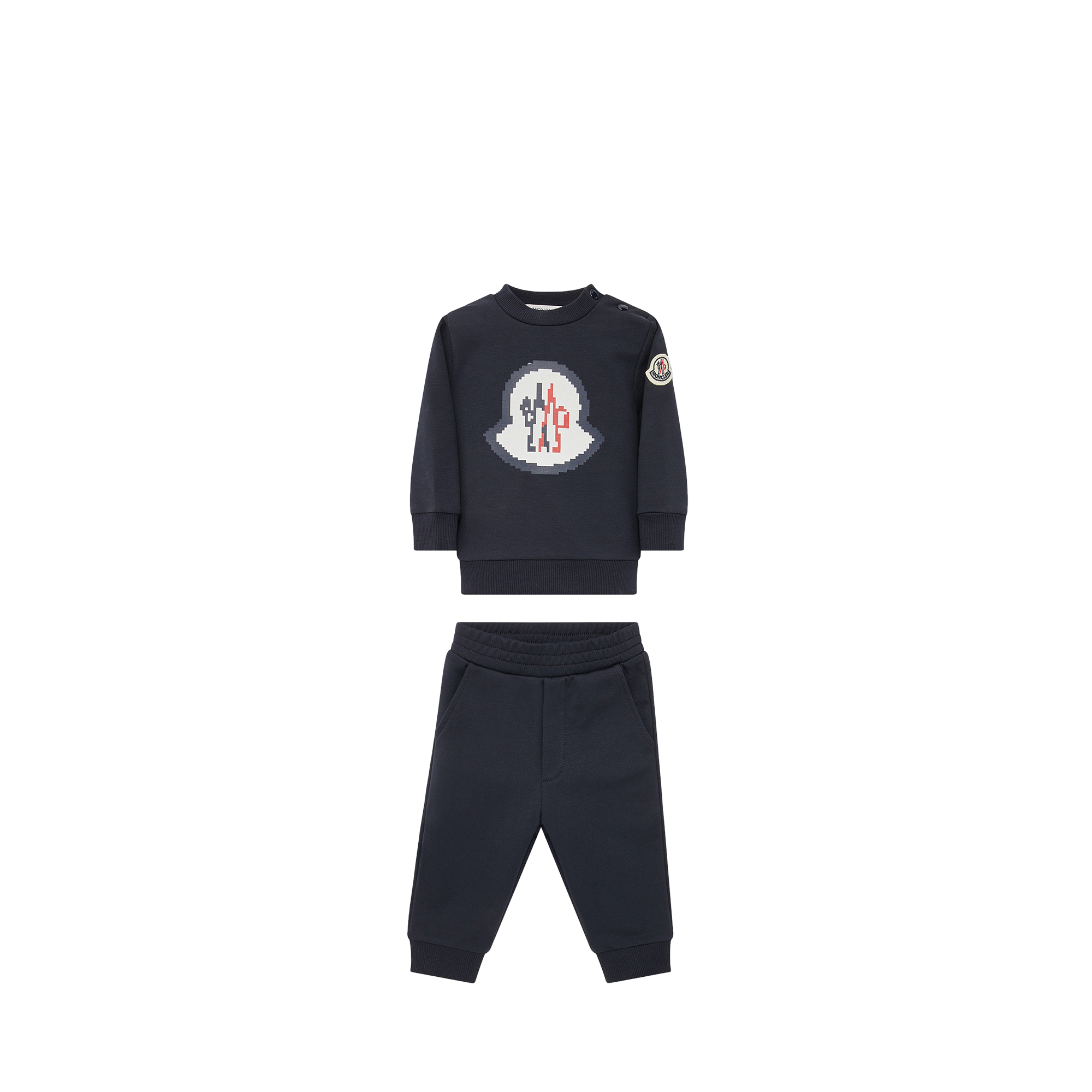 Moncler Ensemble De Survêtement En Coton À Logo Pixel In Blue