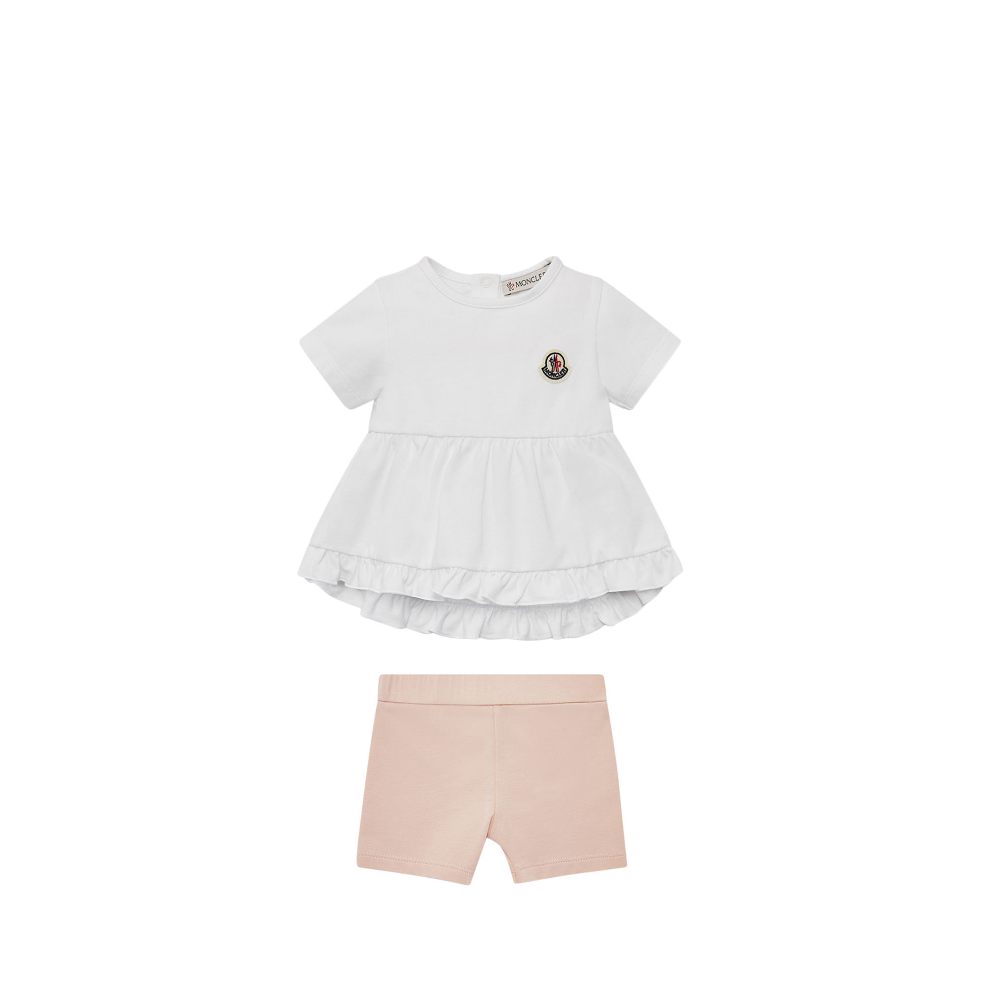 Moncler Ensemble En Coton À Bordure Volantée In Multicolour