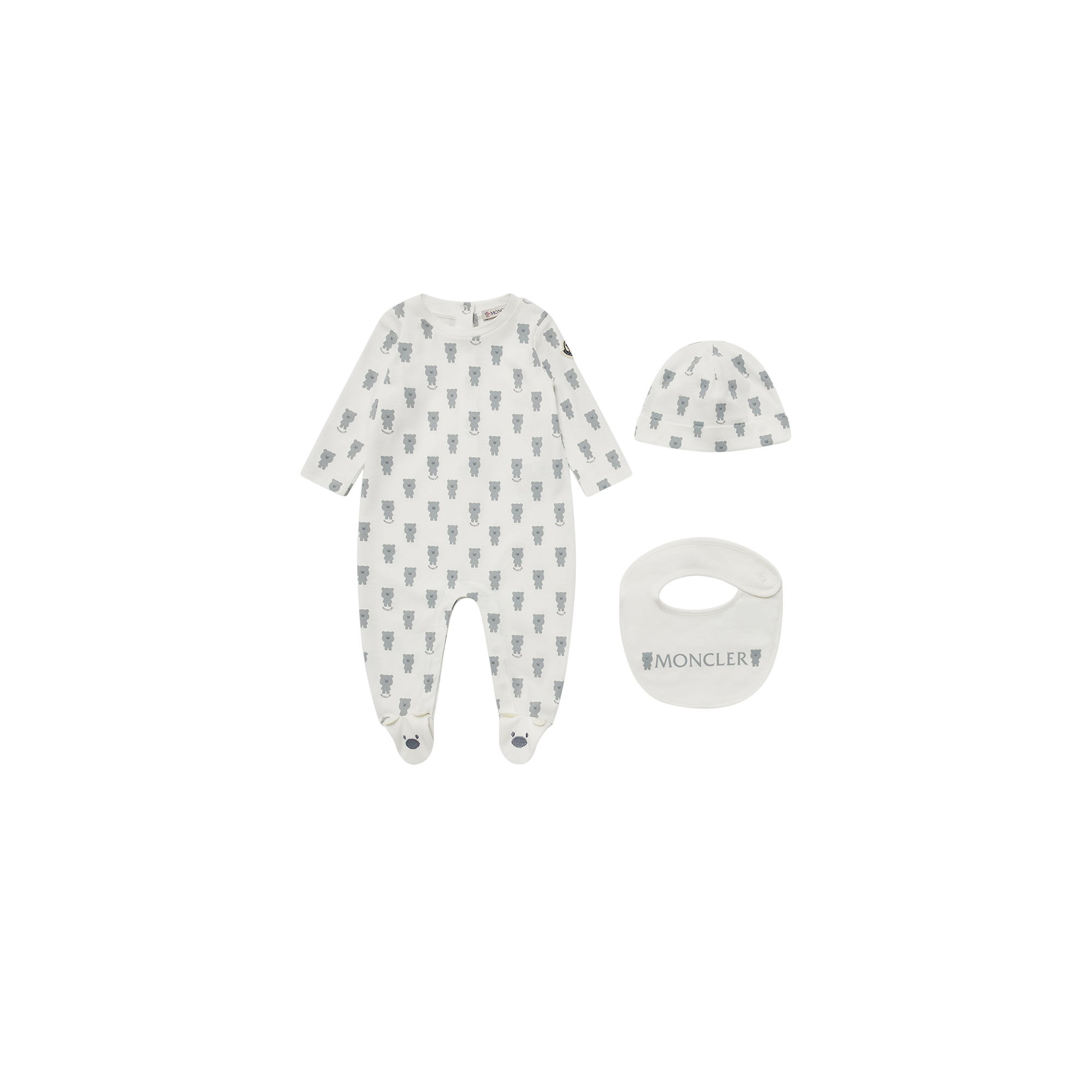Moncler Ensemble En Coton À Imprimé Ours En Peluche In Multicolour
