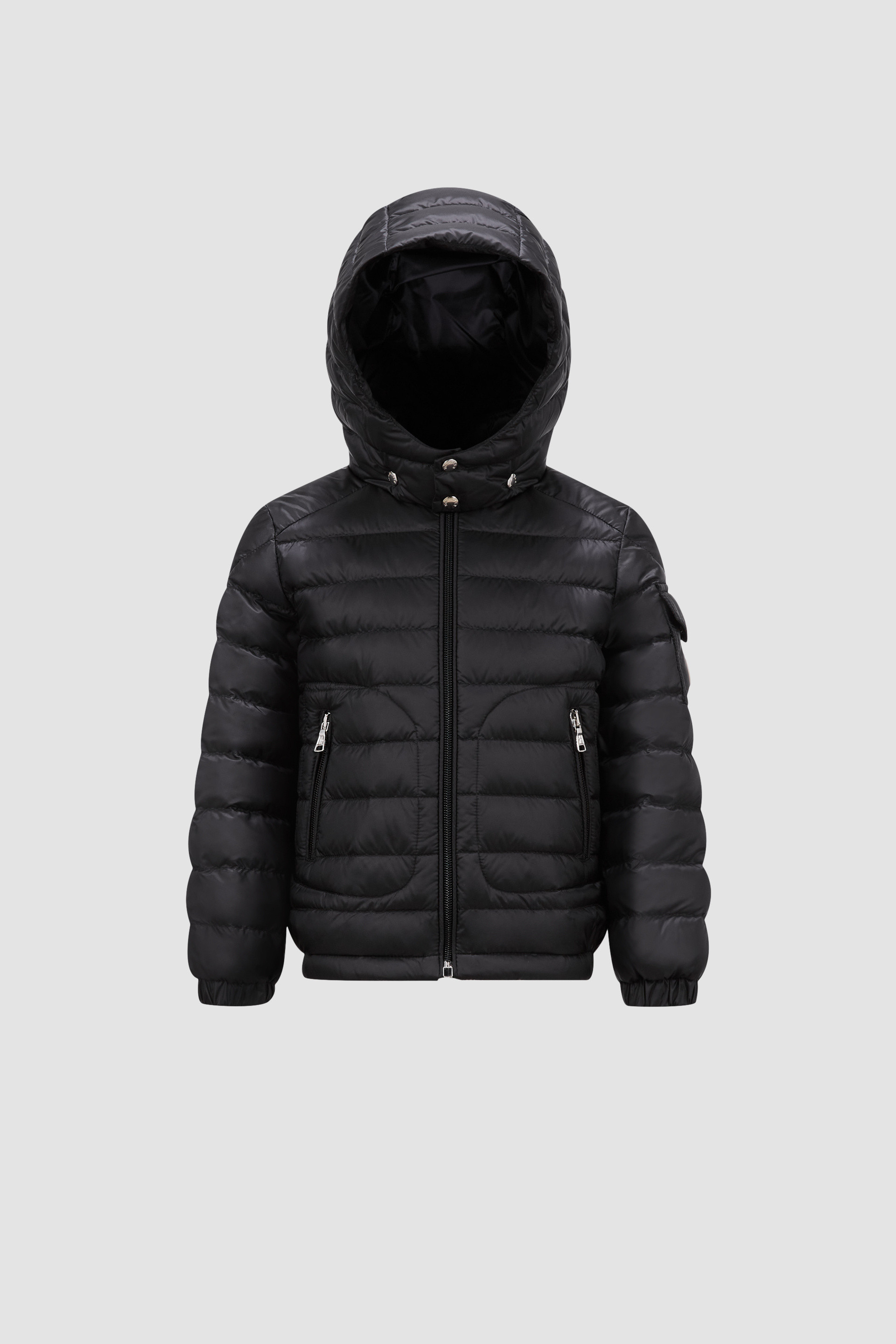 Moncler black hooded jacket sale