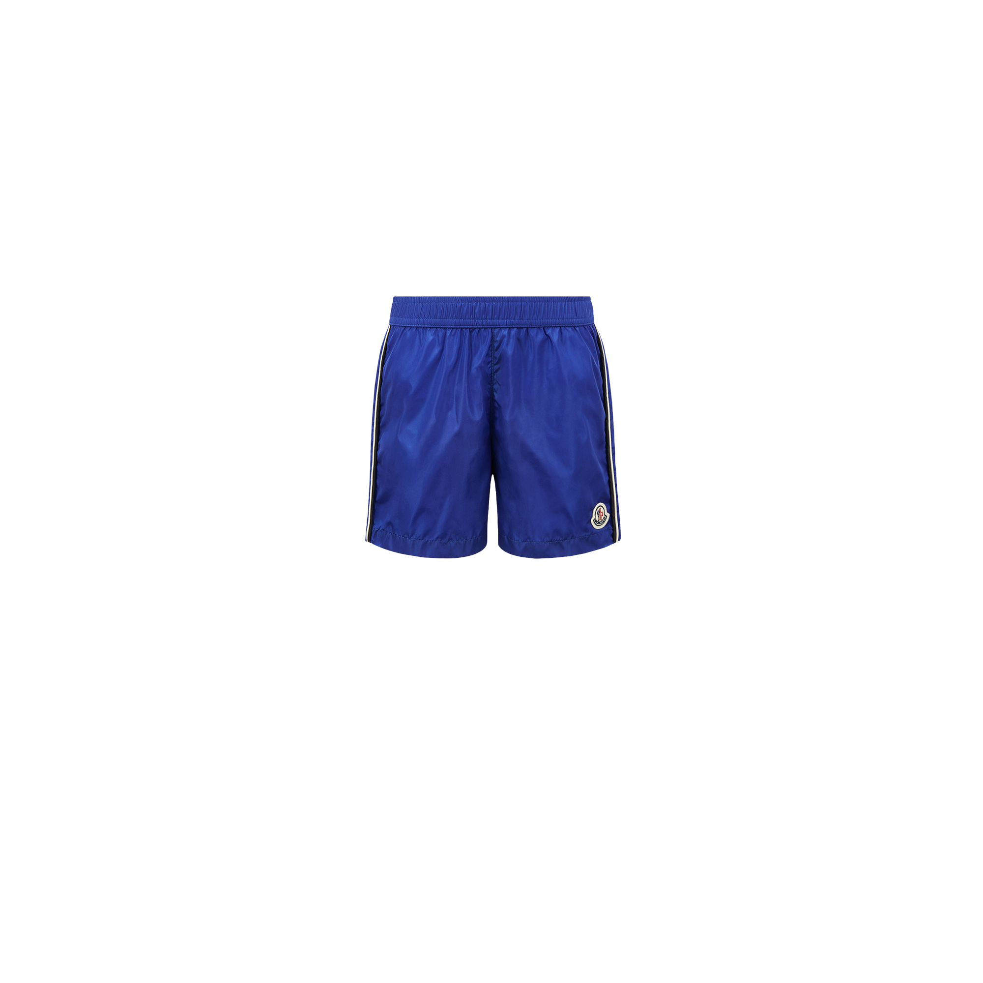 Moncler Short De Bain À Bords Tricolores In Blue