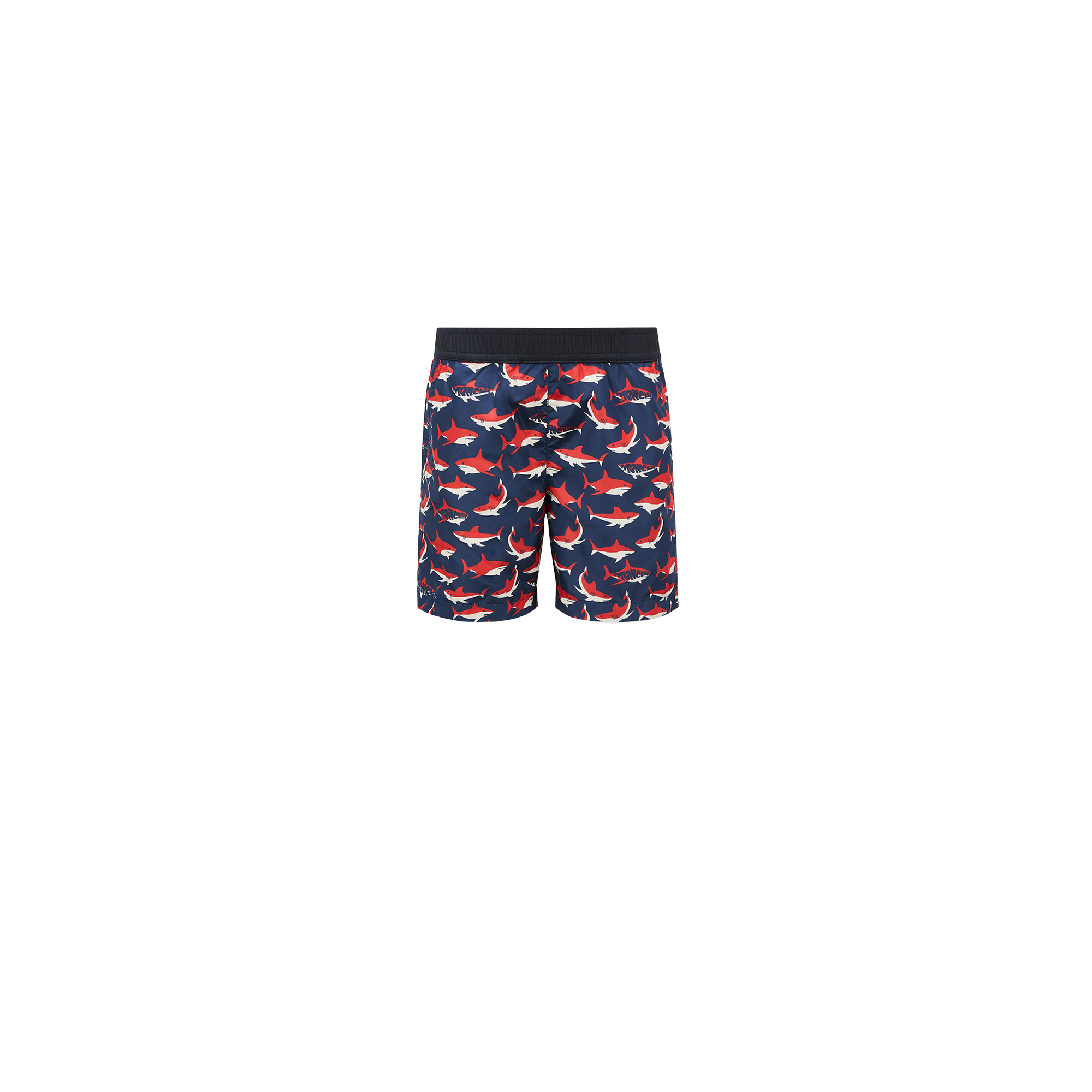 Moncler Shark Print Swim Shorts Multicolor In Multicolor