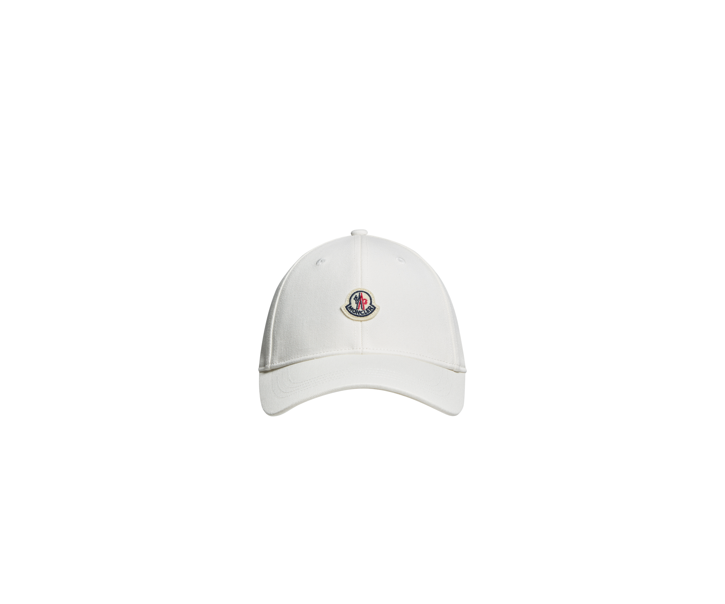 Moncler Casquette En Gabardine De Coton In White