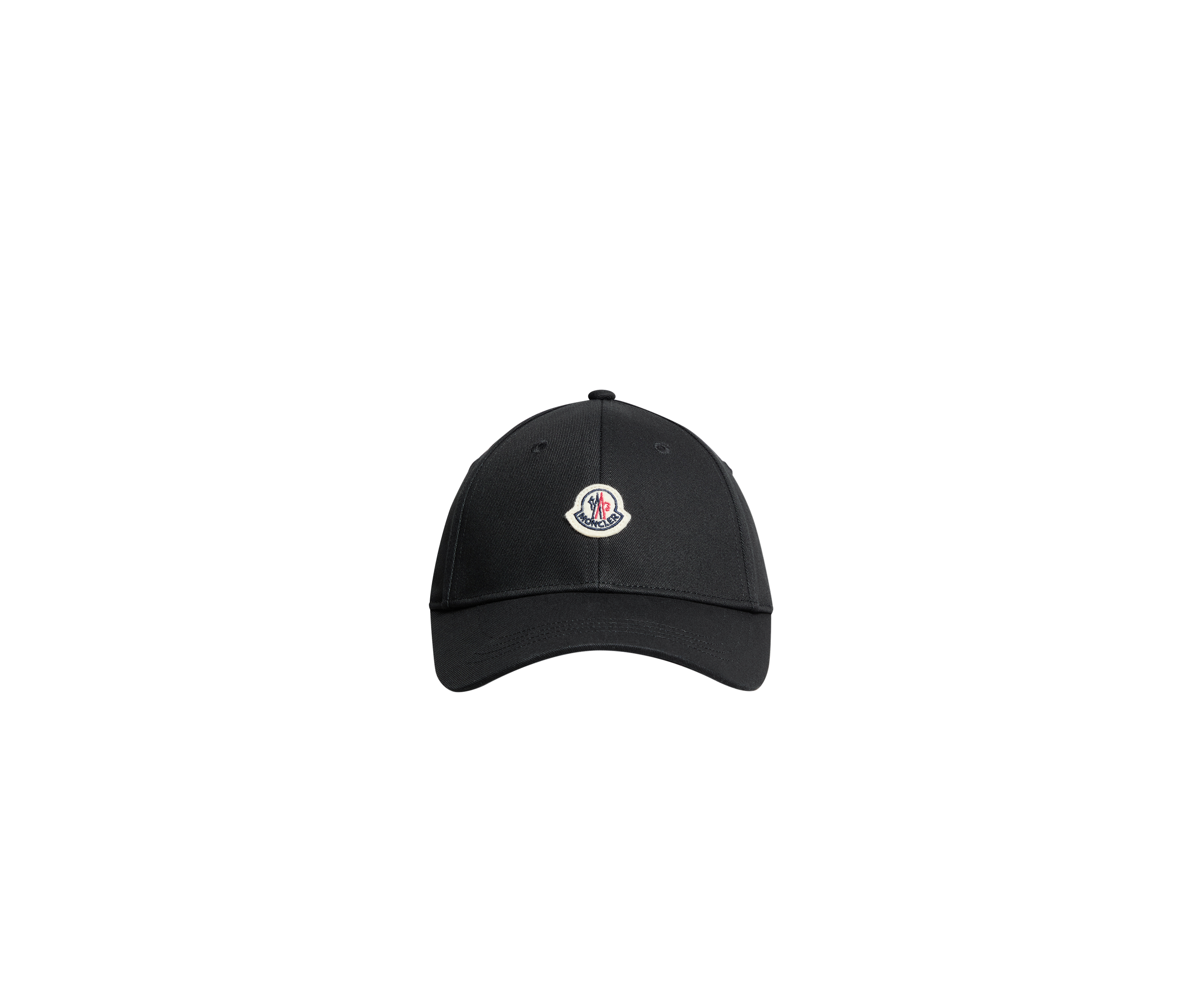 Moncler Casquette En Gabardine De Coton In Black