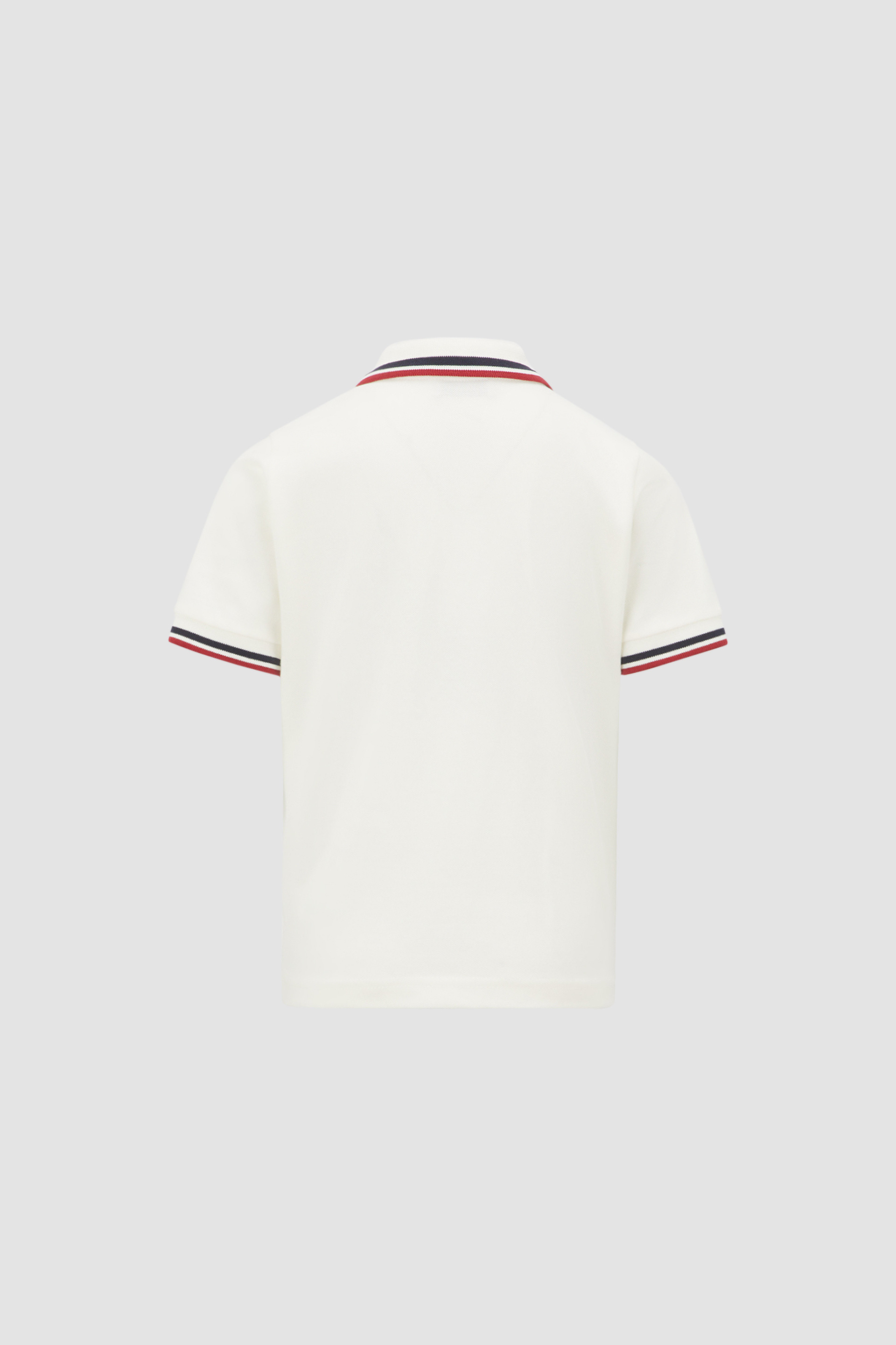 White Tricolor-Trimmed Cotton Piquet Polo Shirt - Polos & T-shirts for  Children | Moncler US