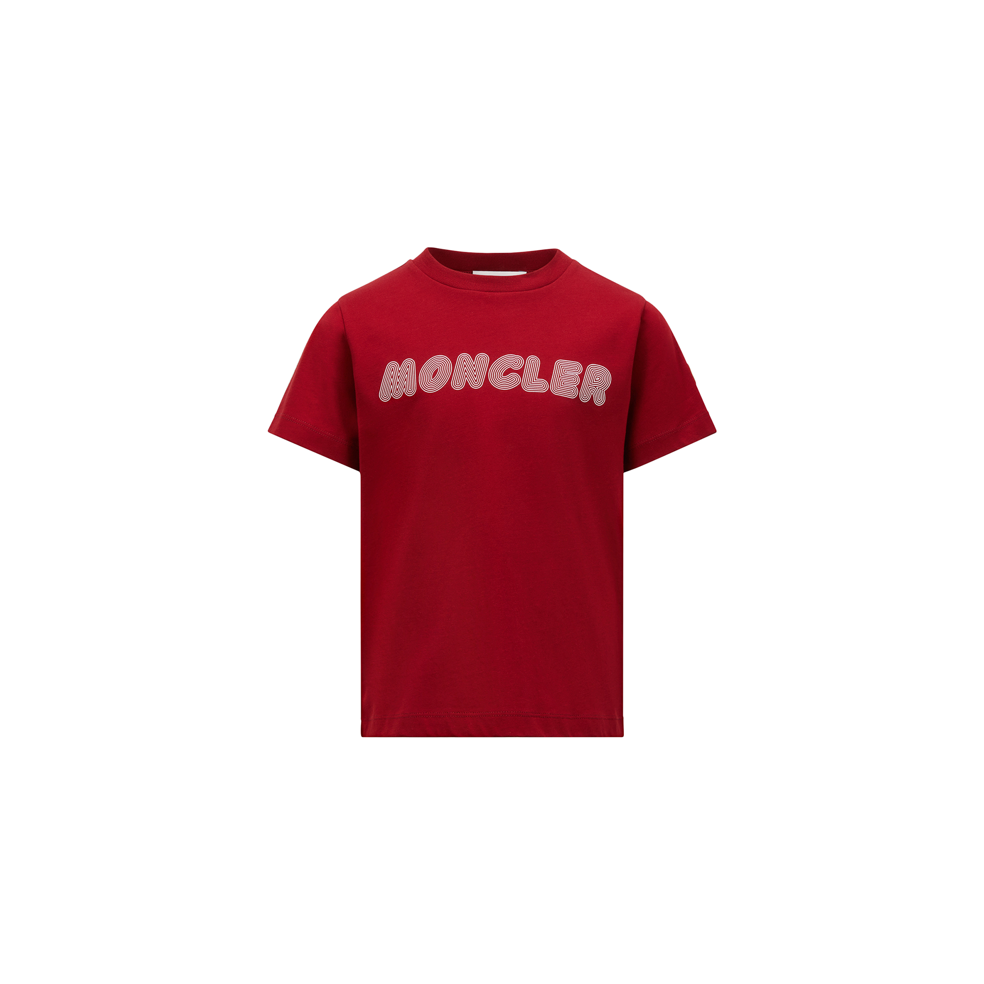 Moncler Open-necked Black Shirt In Red