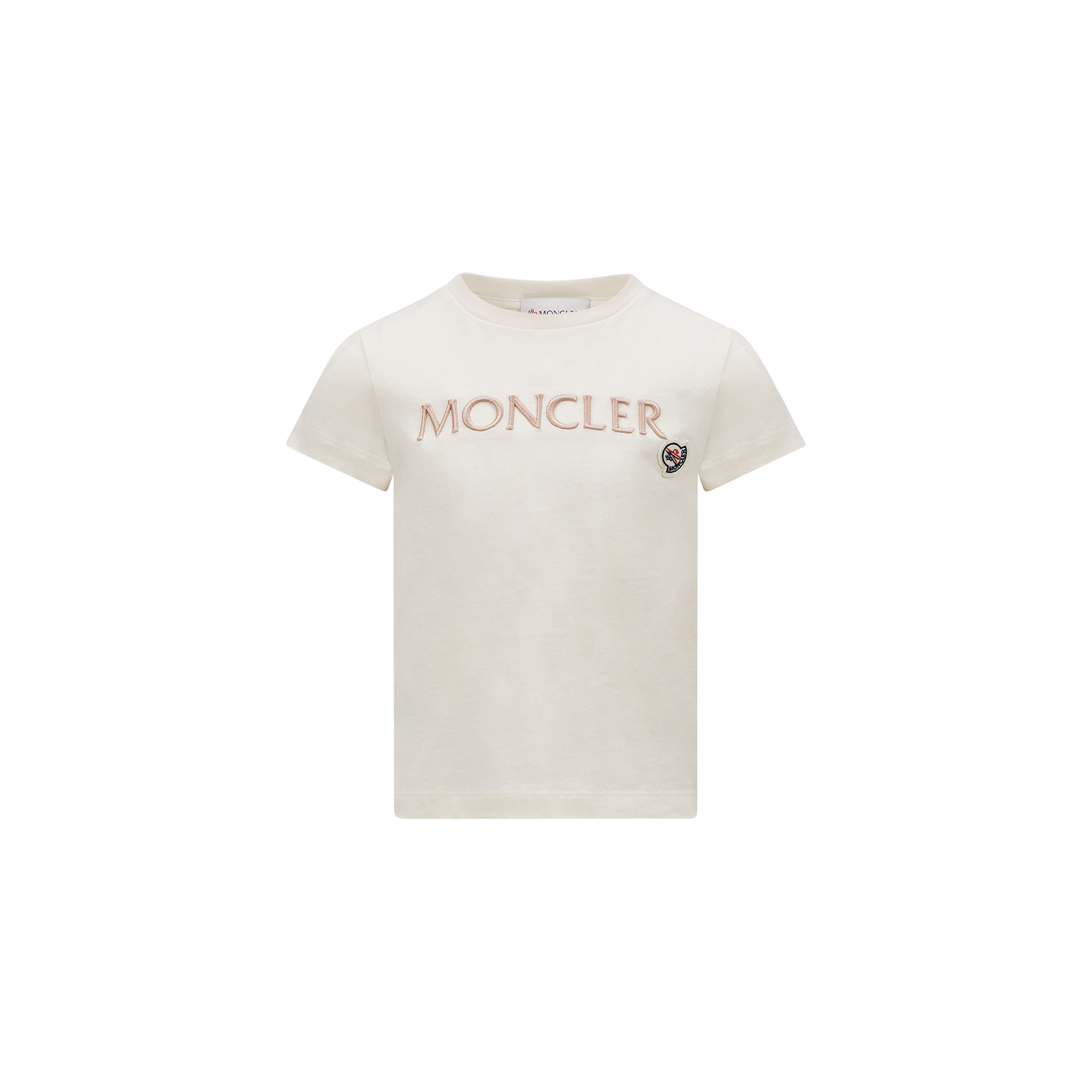 Moncler T-shirt En Coton À Logo Brodé In White