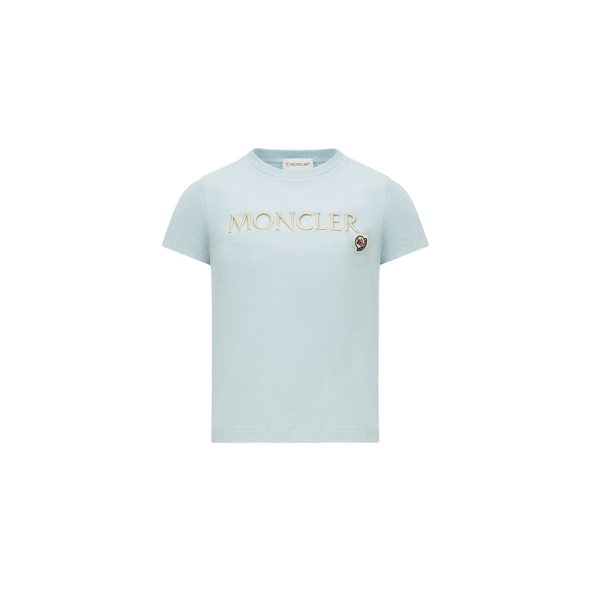 Moncler T-shirt En Coton À Logo Brodé In ブルー