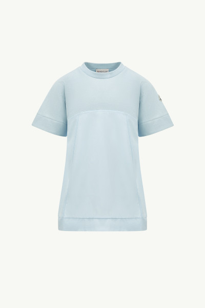 ♪直営店♪Moncler Silk & Cotton Knit T-Shirt 各色 Light Blue Cotton T-Shirt Dress - Dresses & Skirts for