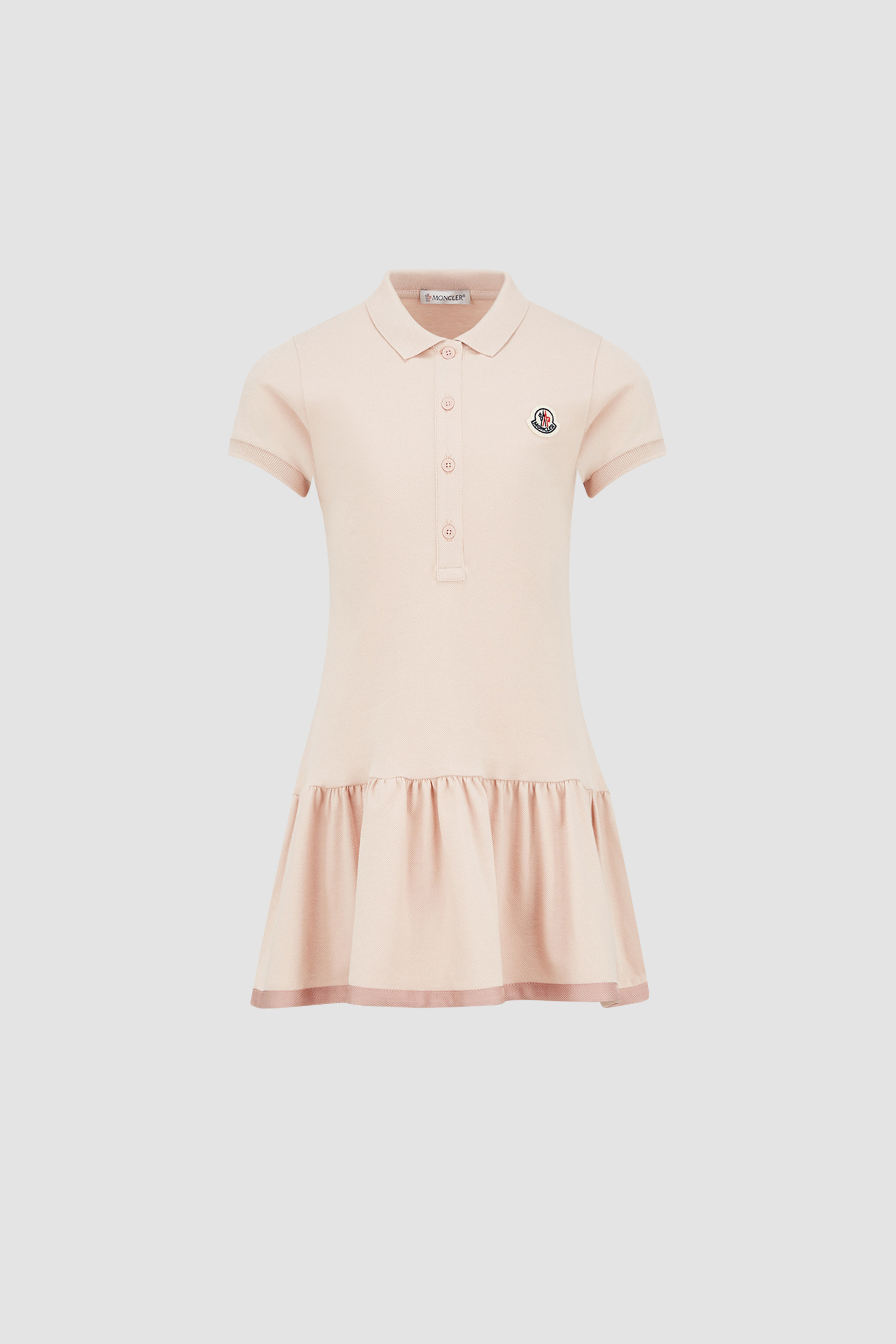 Pink Cotton Piquet Polo Shirt Dress Dresses Skirts for Children Moncler HK