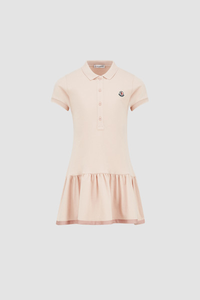 Pink Cotton Piquet Polo Shirt Dress Dresses Skirts for Children Moncler GB