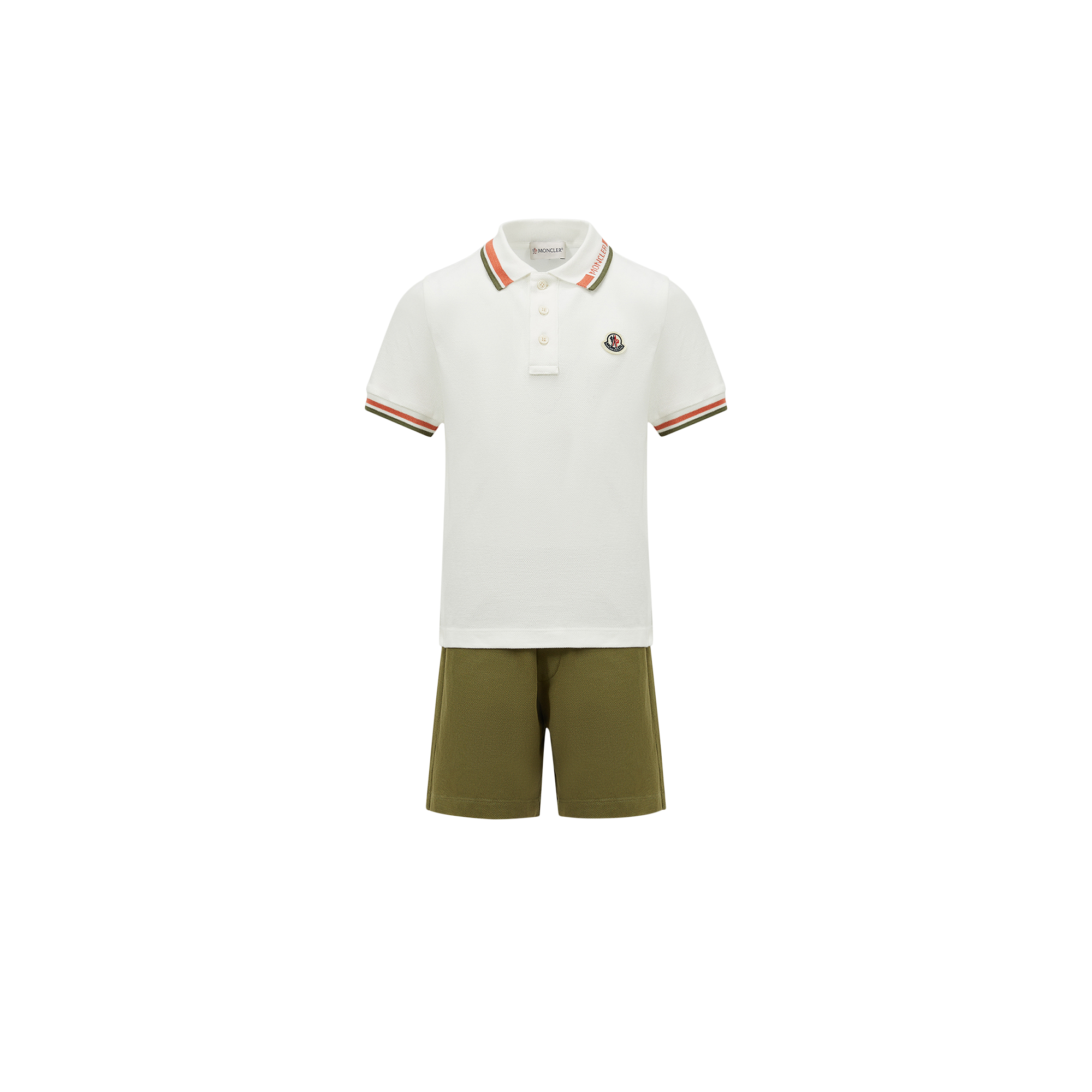 Moncler Ensemble En Piqué De Coton In Multicolor