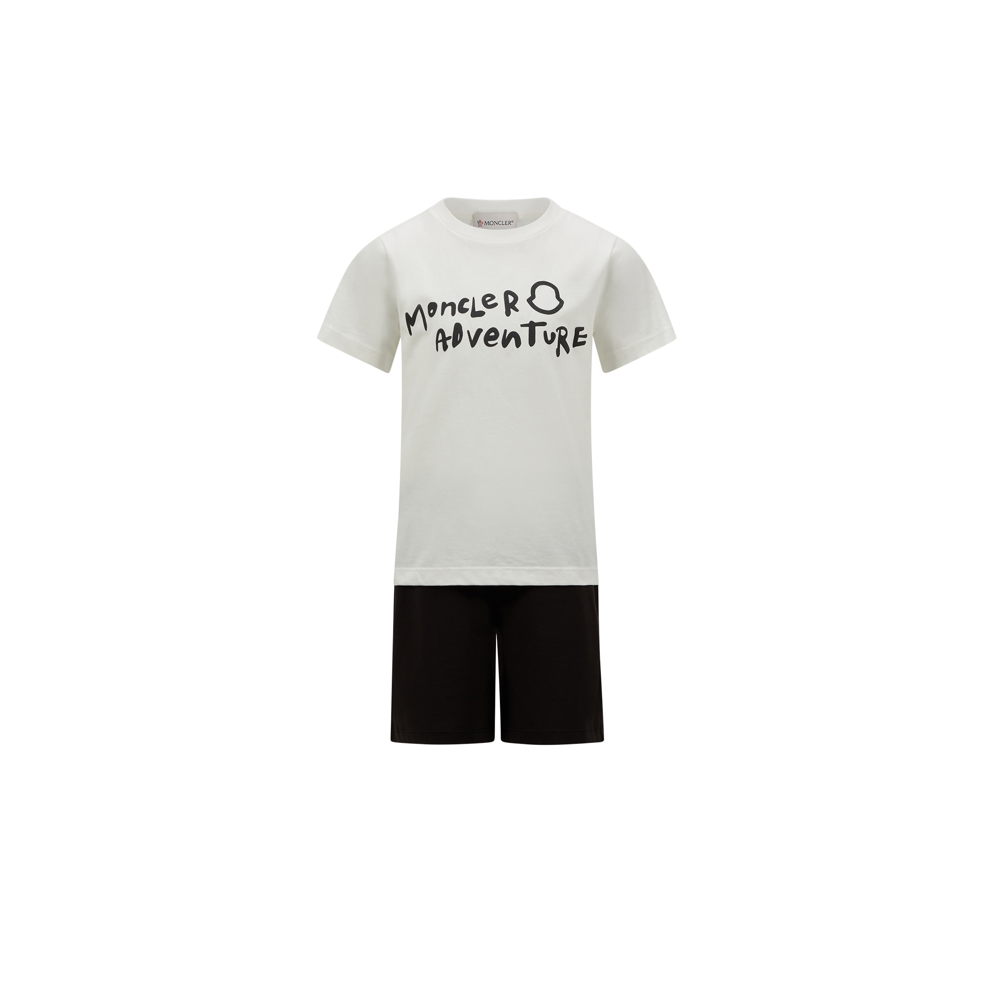 Moncler Ensemble En Jersey De Coton Avec Logo Imprimé In Multicolor