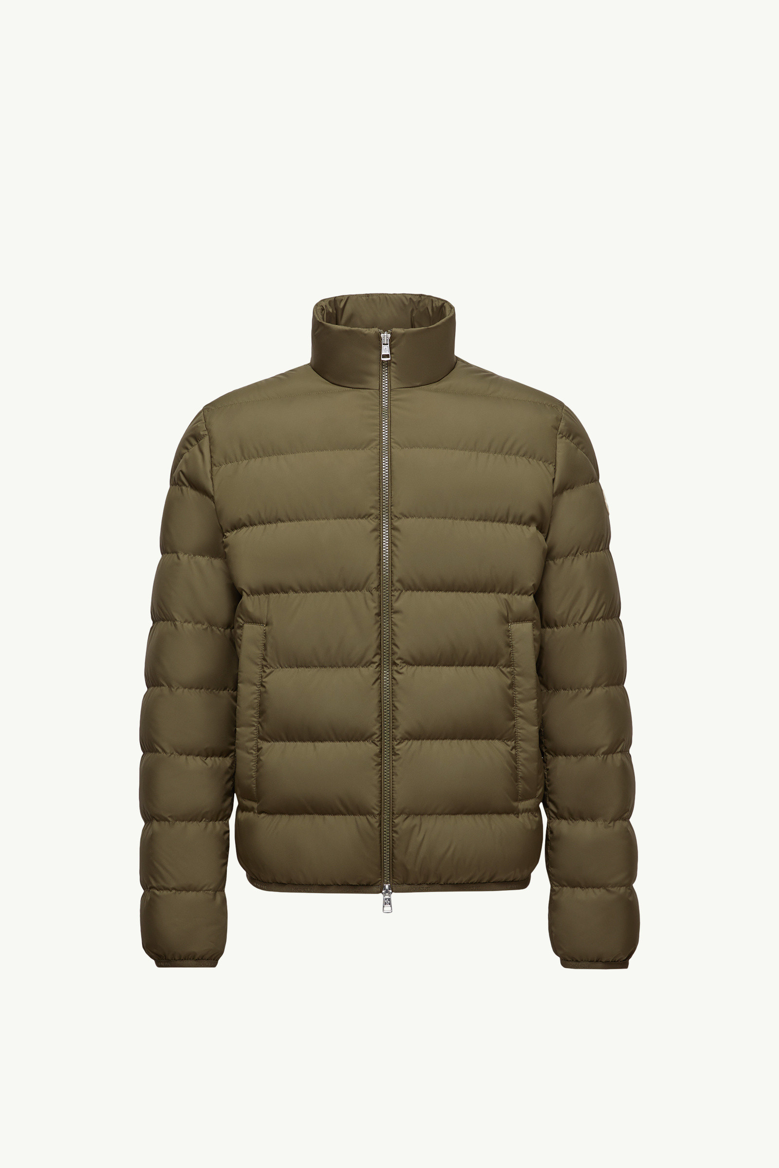 MONCLER (モンクレール) フードロゴバンド サテンパーカー