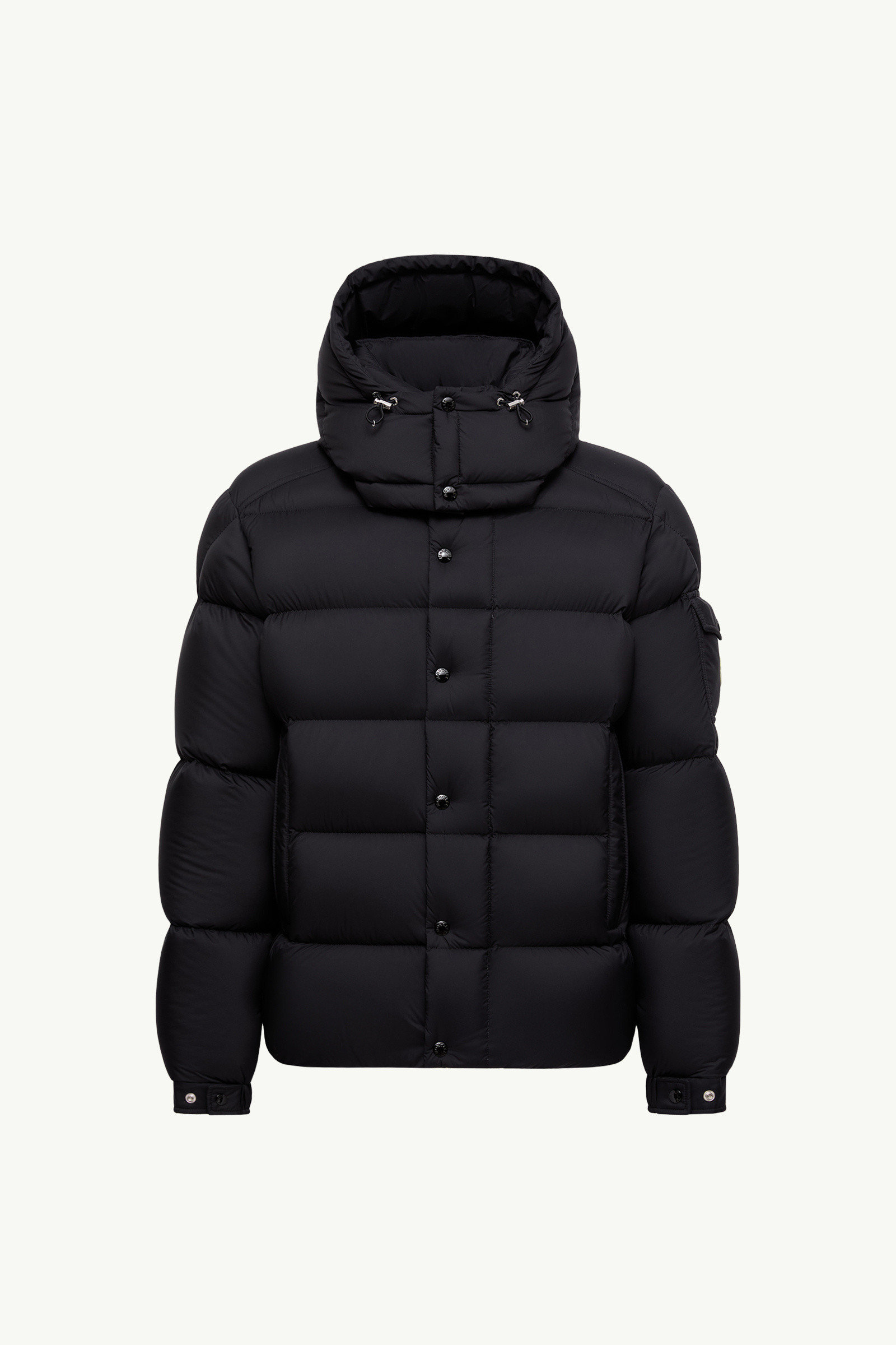 ブラック Moncler Maya 70 ショートダウンジャケット : ショート