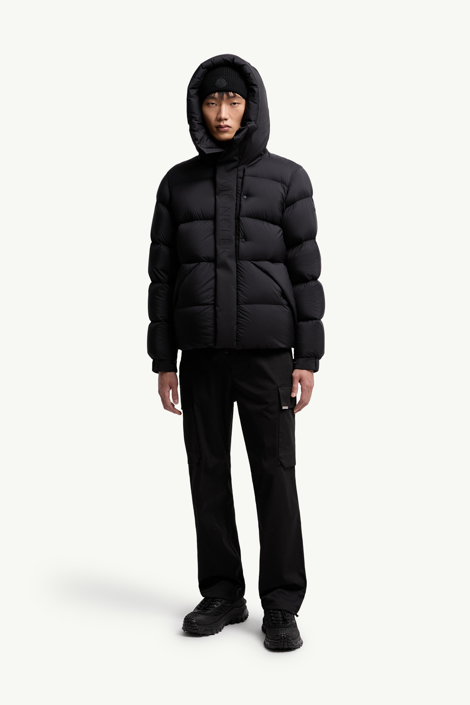 Black Madeira Hooded Short Down Jacket - Short Down Jackets