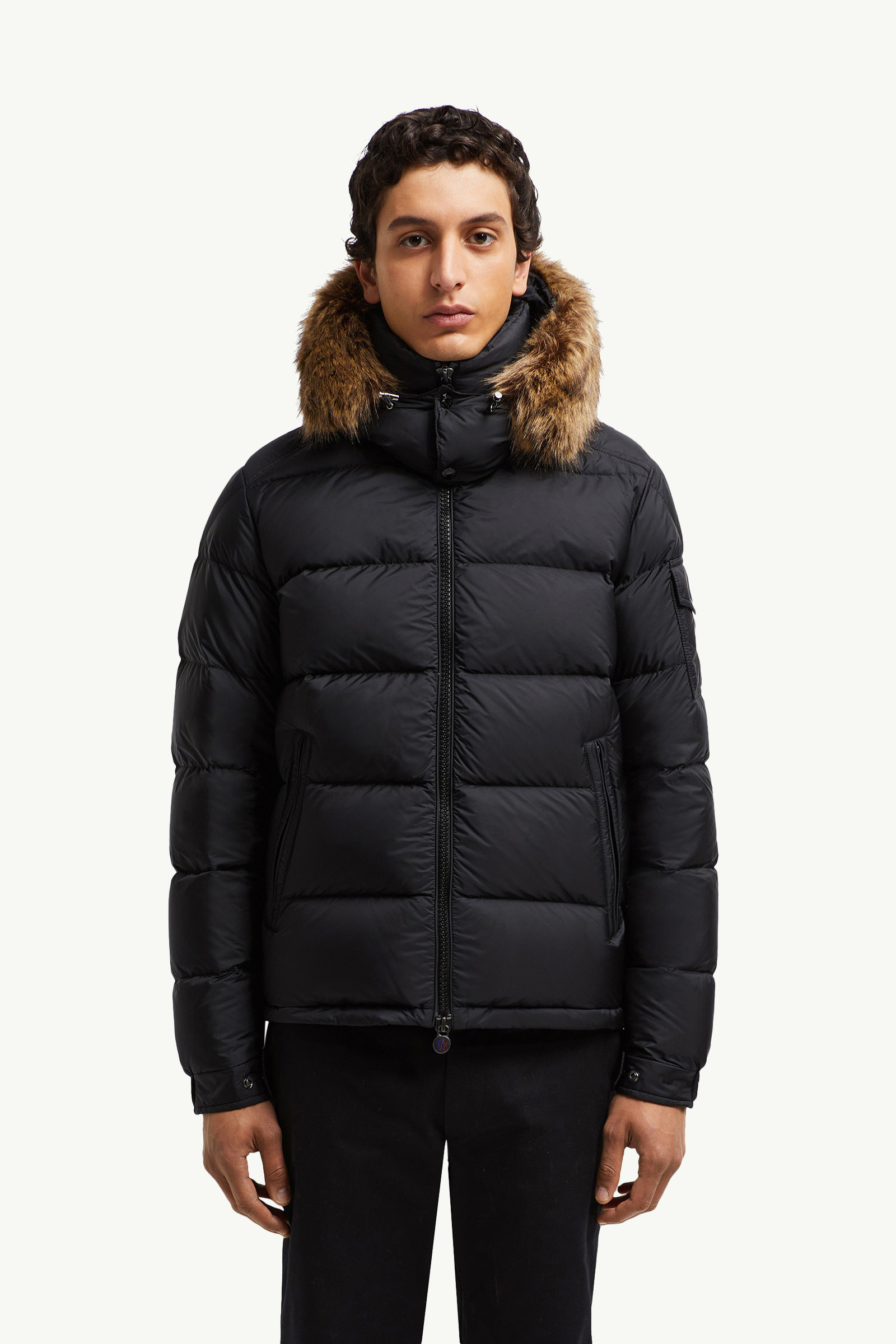 Black Moncler Maya Hooded Short Down Jacket - Short Down