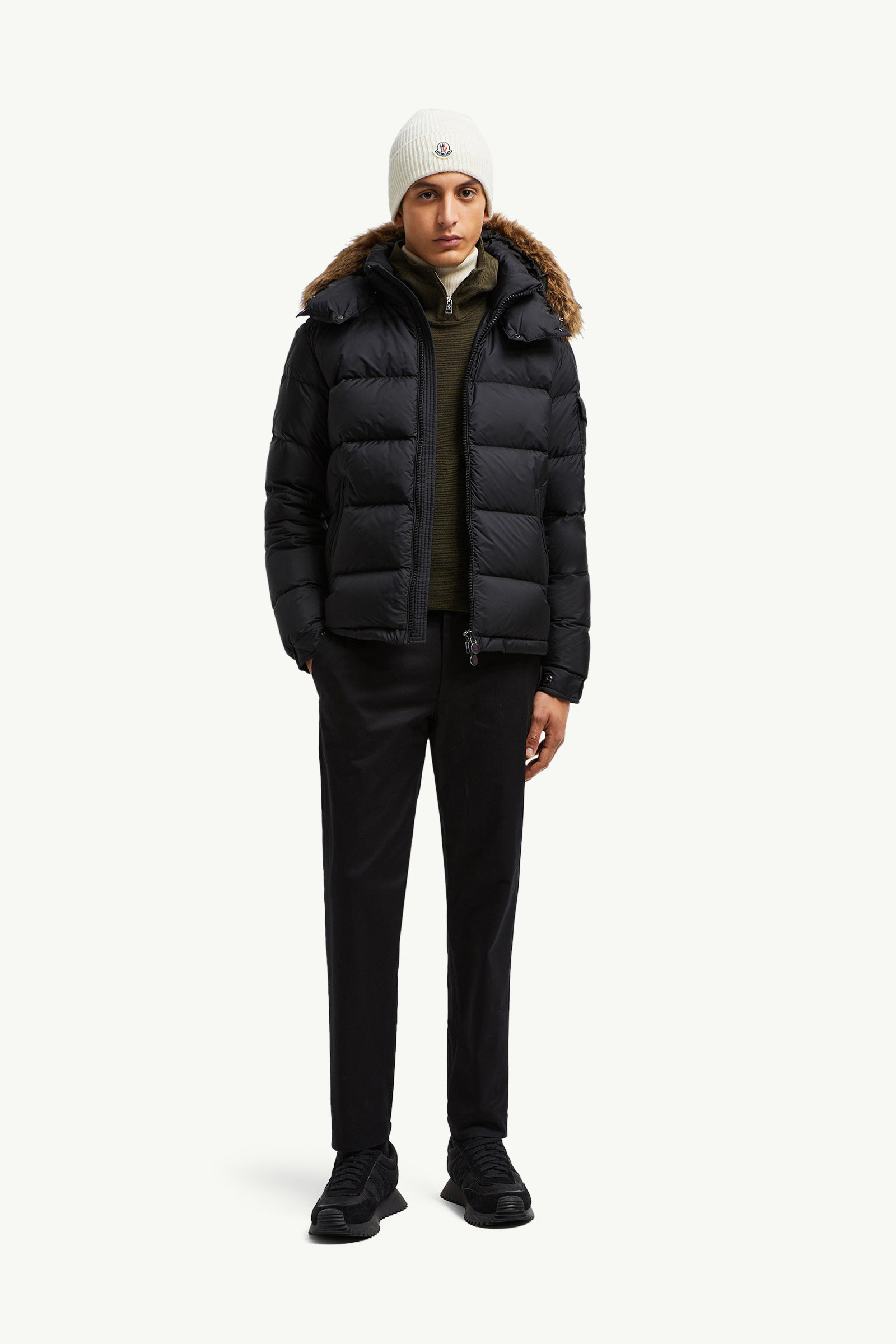 Black Mayaf Hooded Short Down Jacket - Short Down Jackets