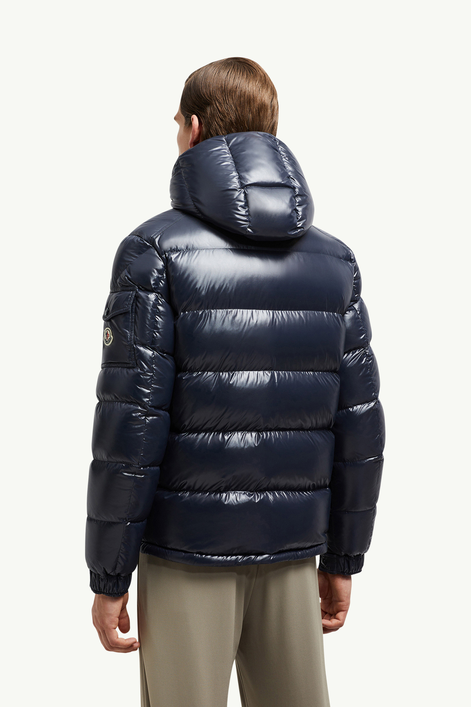 Navy Blue Moncler Maya Hooded Short Down Jacket - Short Down