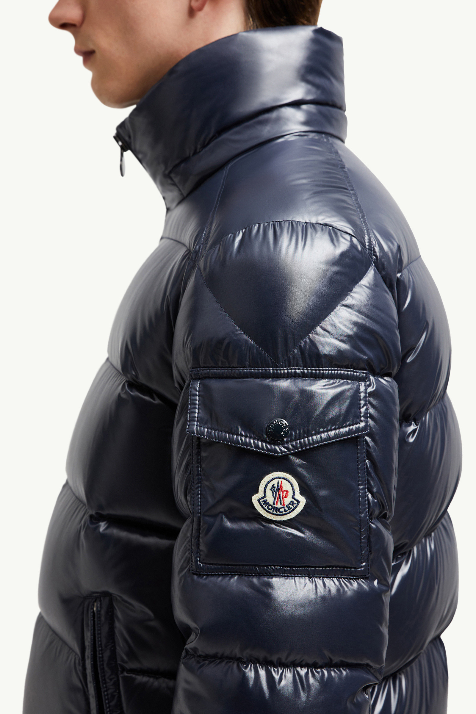 Dark Blue Cyclone 2-in-1 Hooded Short Down Jacket - Short