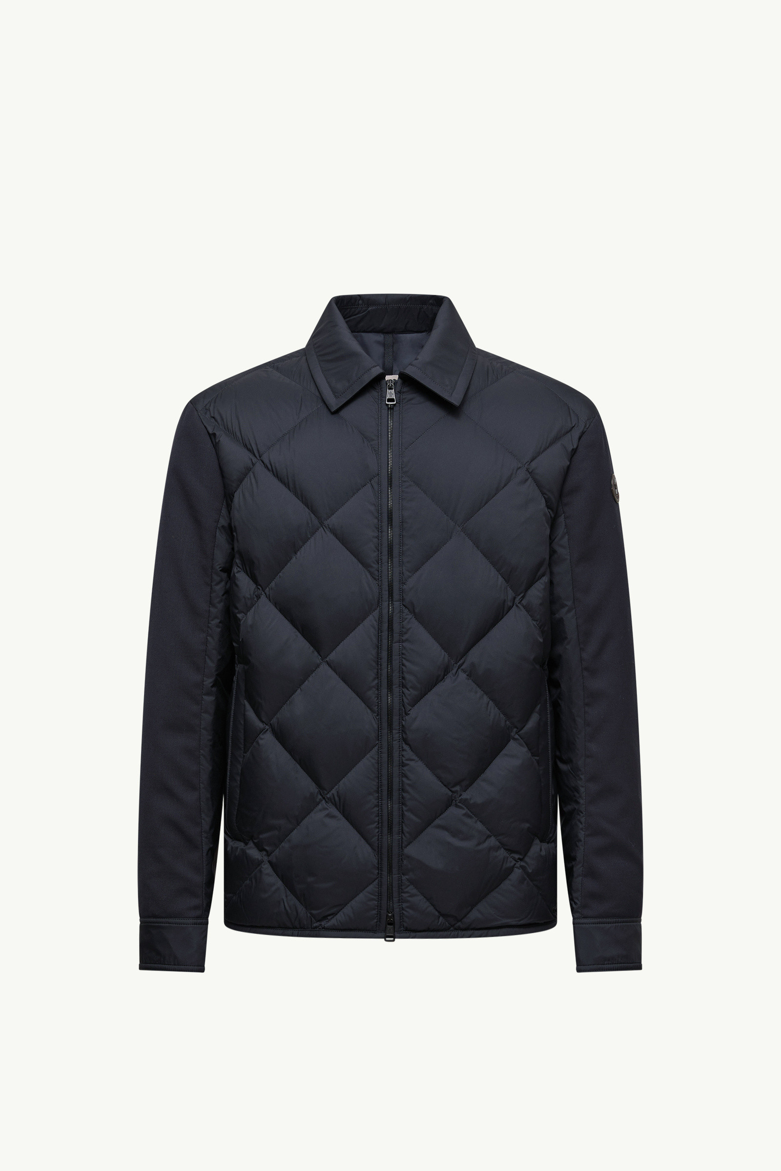 ブルー Aiguille ダウンシャツジャケット : ショートダウン