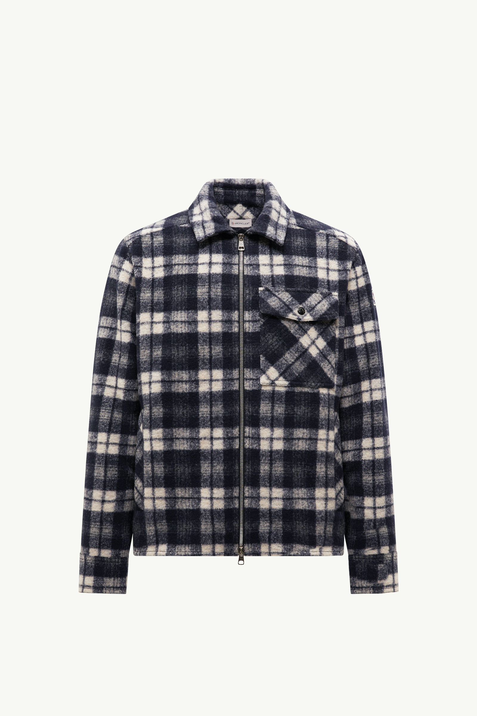 【MONCLER】Giacca camicia imbottita★ツイードジャケット Moncler Giacca-camicia Con Zip | Verde | FARFETCH IT