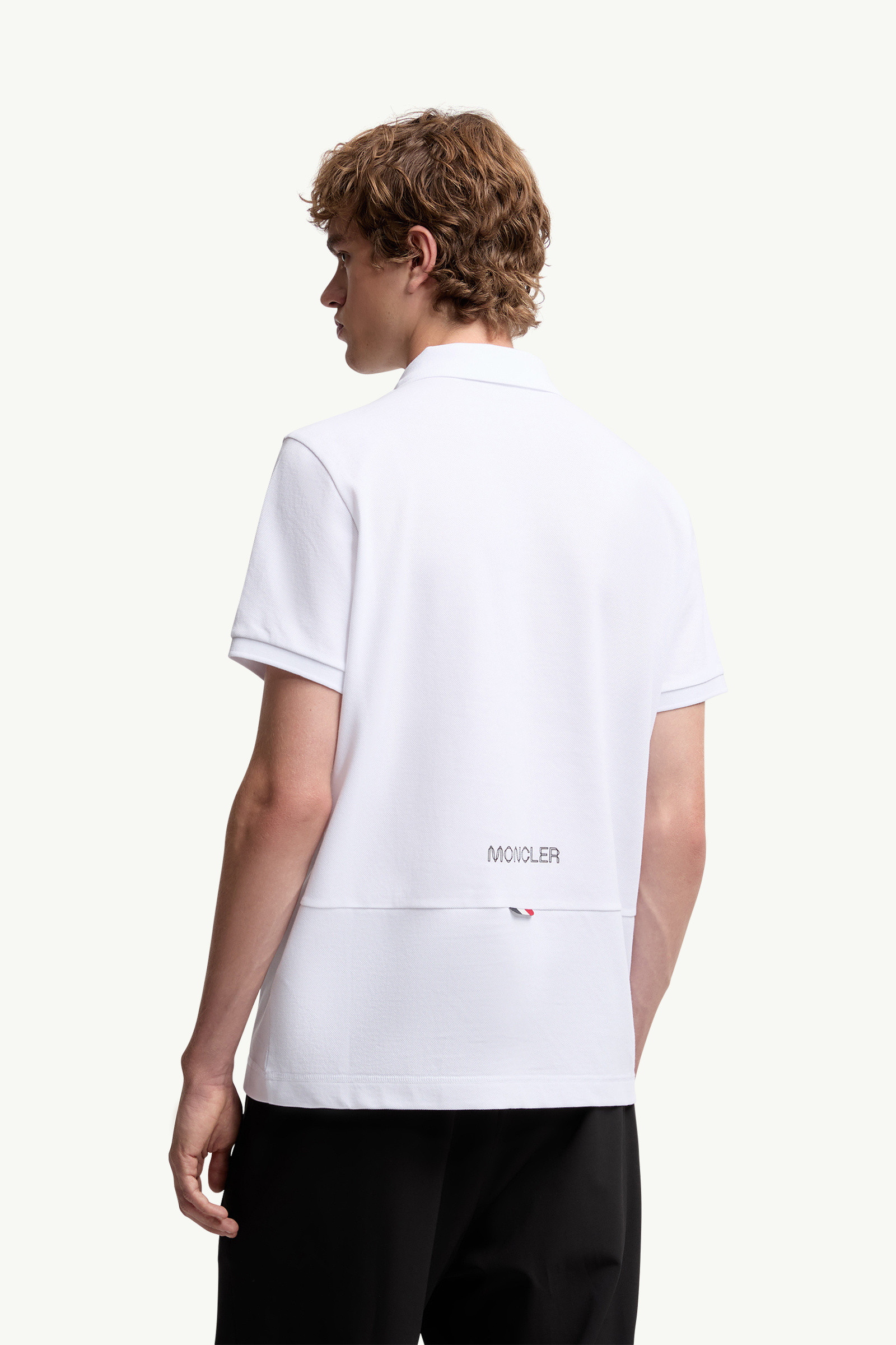 MONCLER ホワイト ポロシャツ L スリムフィット Moncler ホワイト ポロシャツスリムフイット - メルカリ