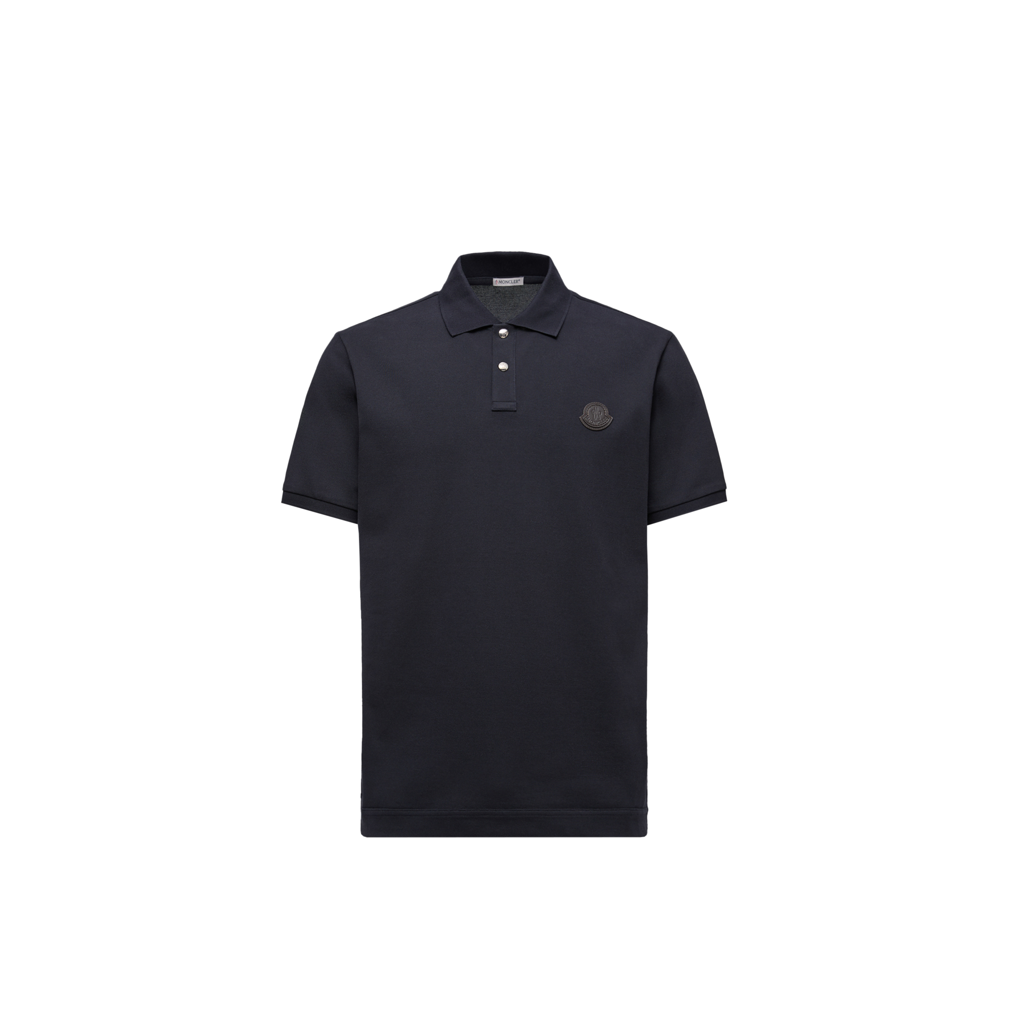 Moncler Logo Patch Cotton Piquet Polo Shirt