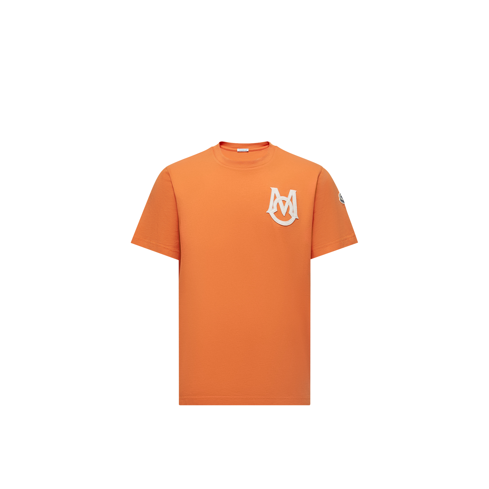 MONCLER COLLECTION Monogram Cotton T-Shirt, Men, Orange, Size: M