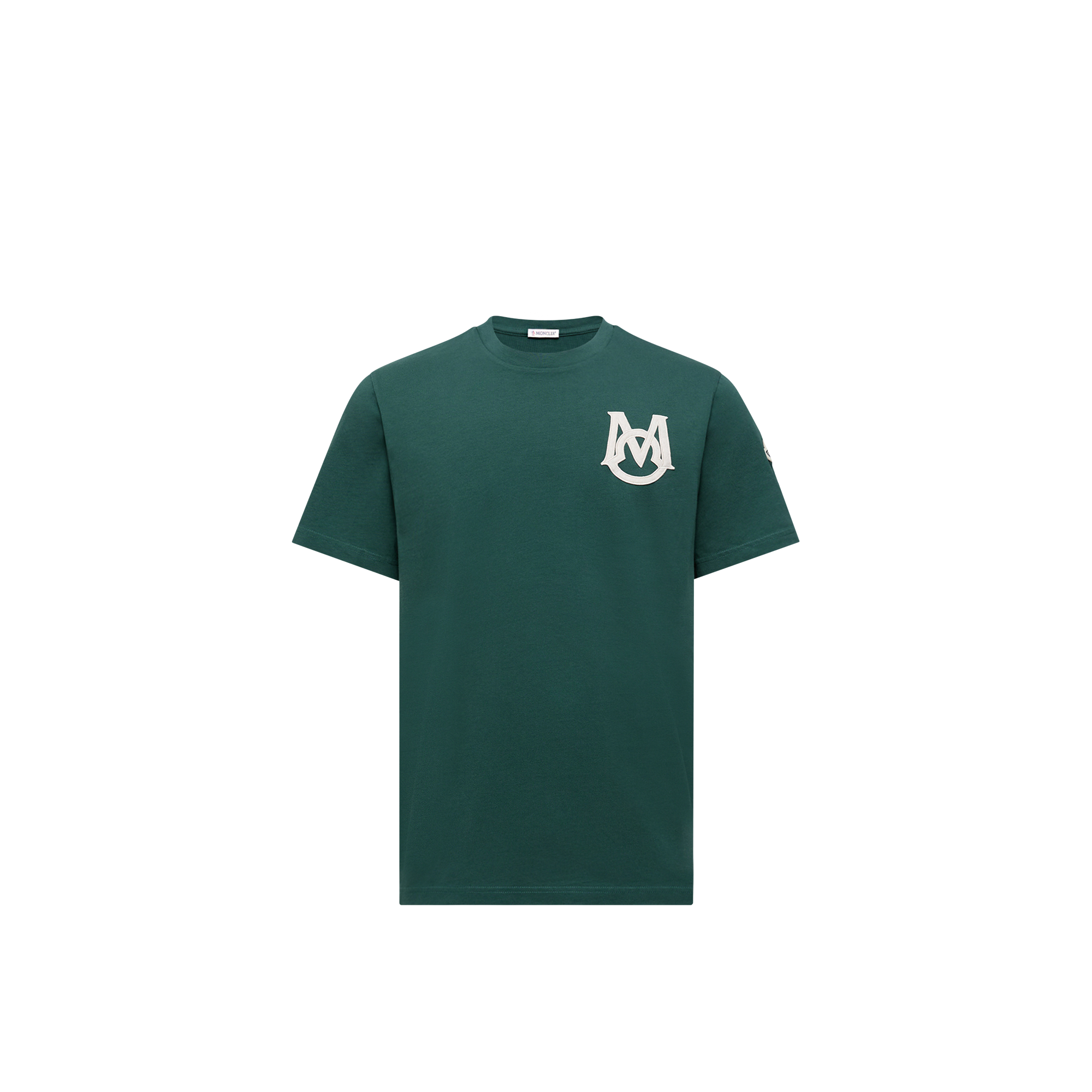 MONCLER COLLECTION Monogram Cotton T-Shirt, Men, Green, Size: M