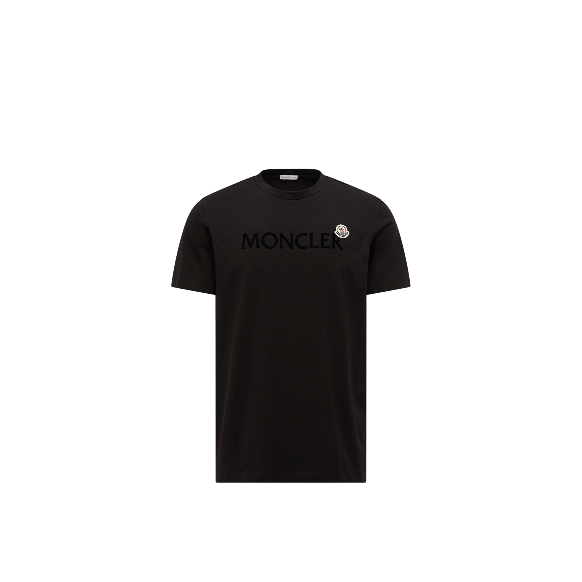 Moncler Men T-shirt With Flocked Cotton Logo