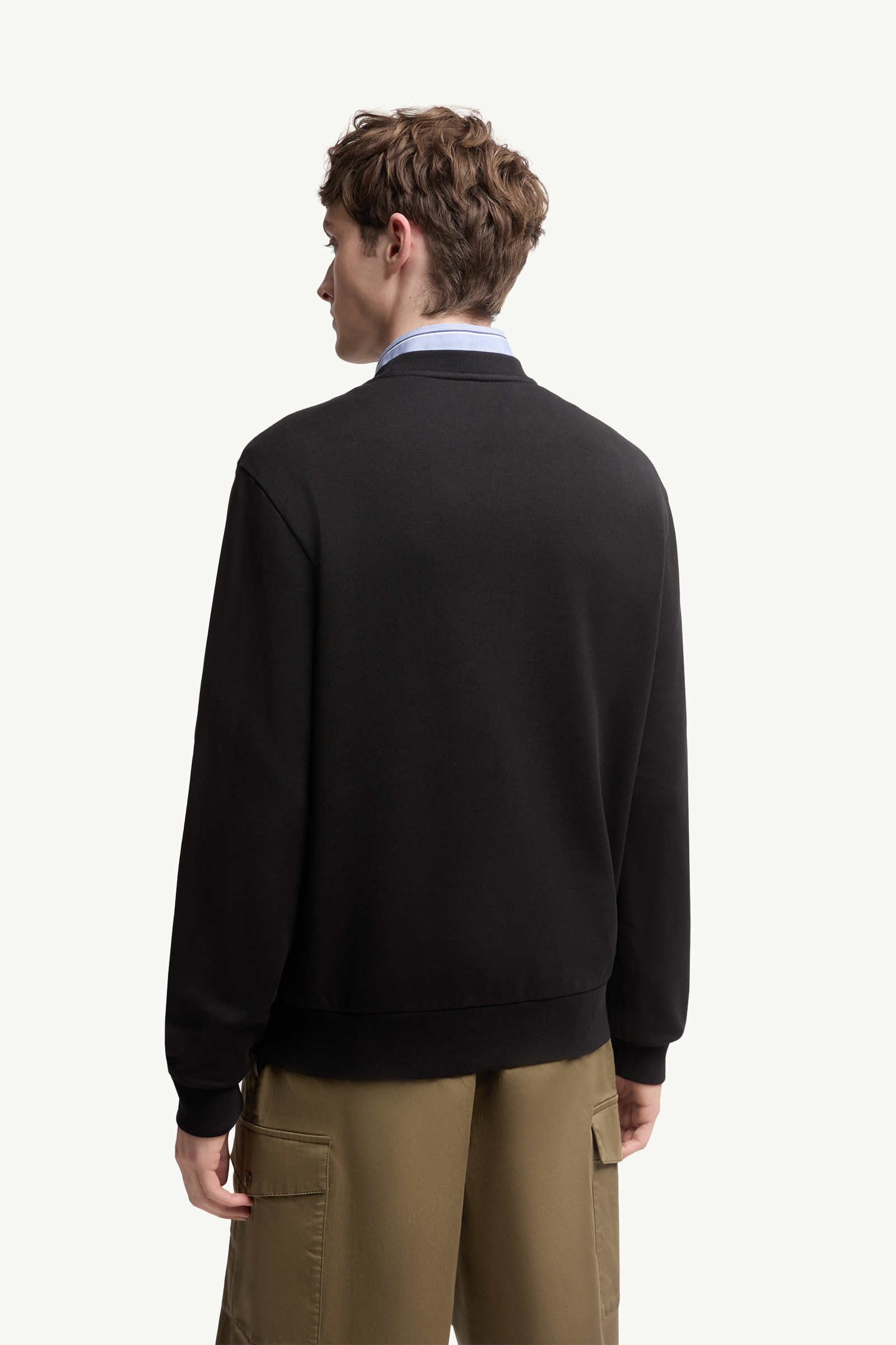 Black Logo Cotton Sweatshirt - Sweatshirts for Men | Moncler GB