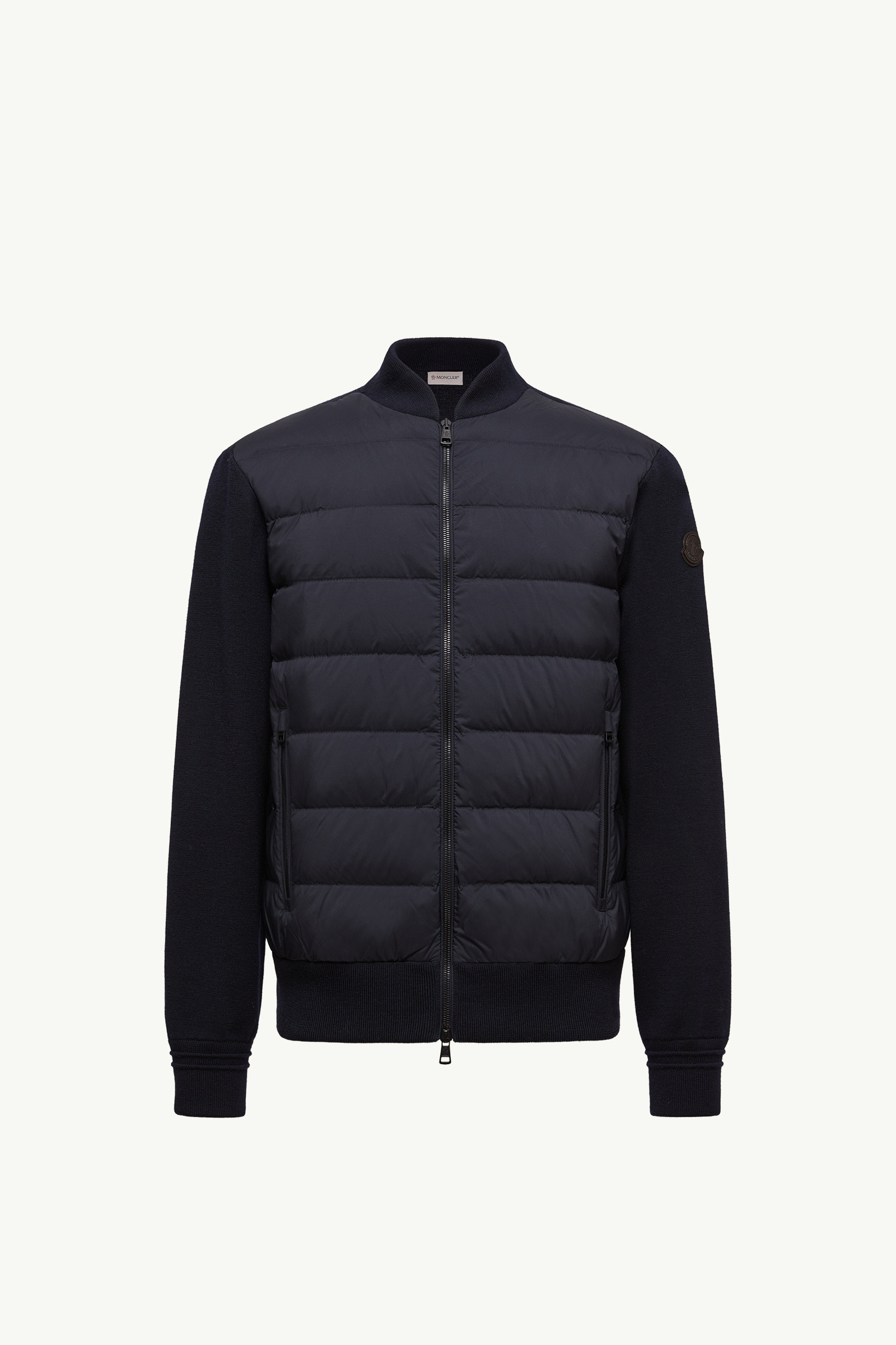 MONCLER 黒 セーター キルティング 関税負担なし☆MONCLER モンクレール ニットダウンカーディガン