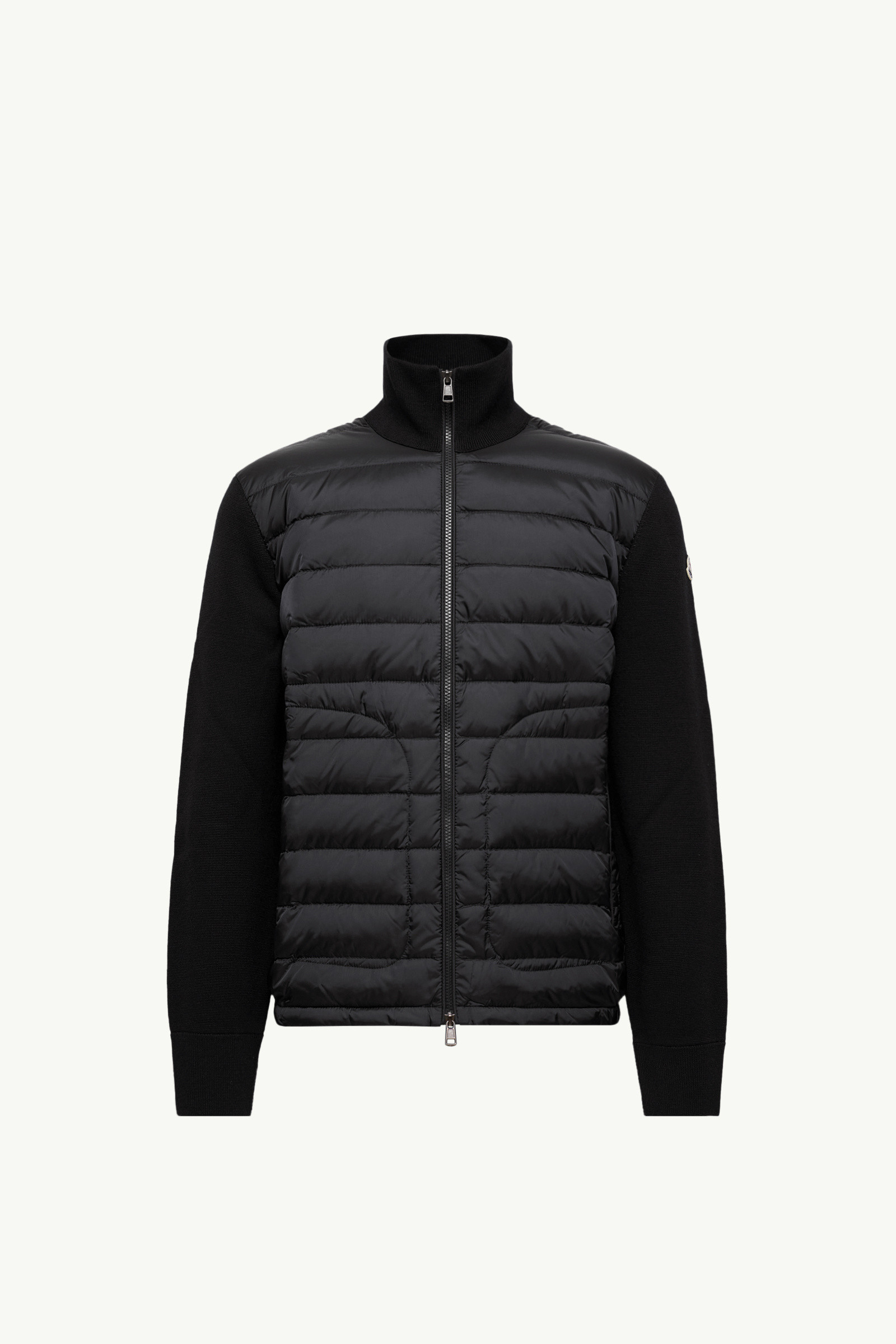 Black Padded Zip-Up Cardigan - Sweaters & Cardigans for Men