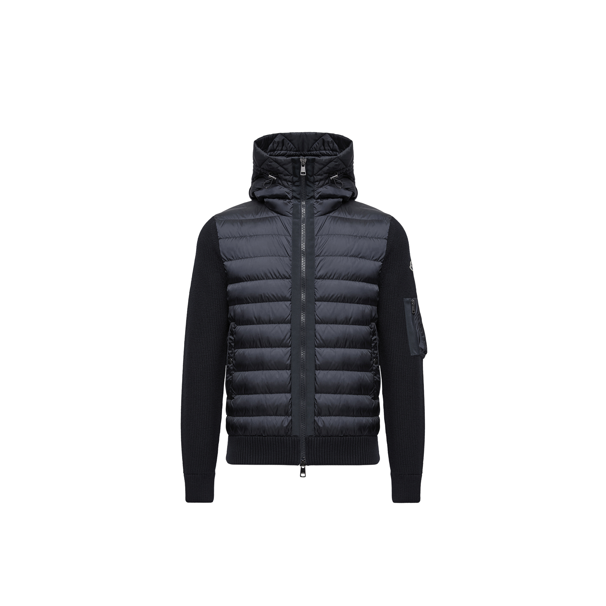 Moncler Wool Blend Tricot Down Jacket