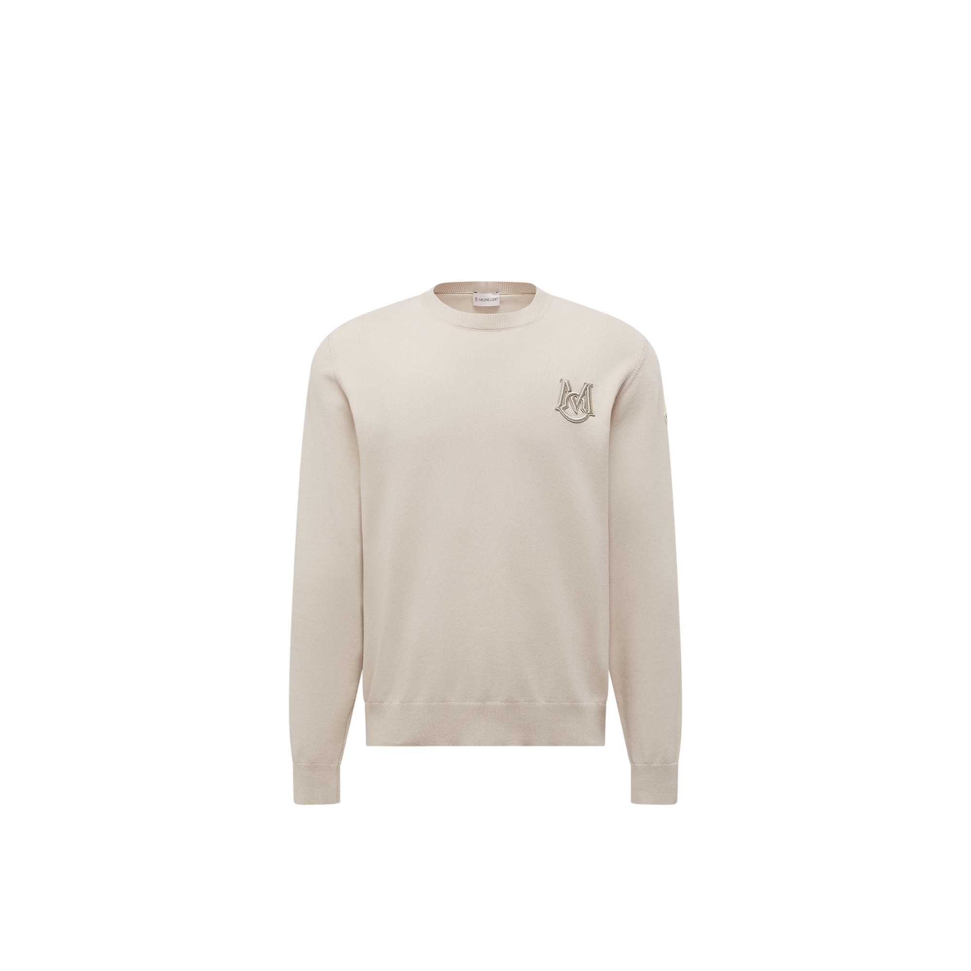Moncler Embroidered Monogram Cotton Sweater
